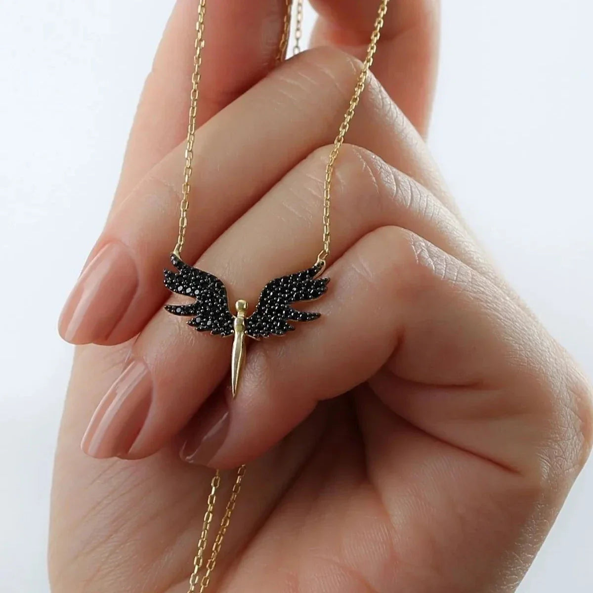 SİYAH TAŞLI MİKAİL KOLYE | 925 GÜMÜŞ