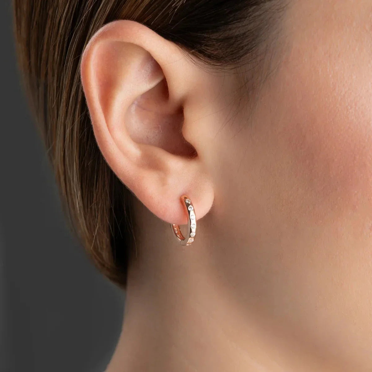 MİNİ HALKA TAŞ KÜPE | 925 GÜMÜŞ