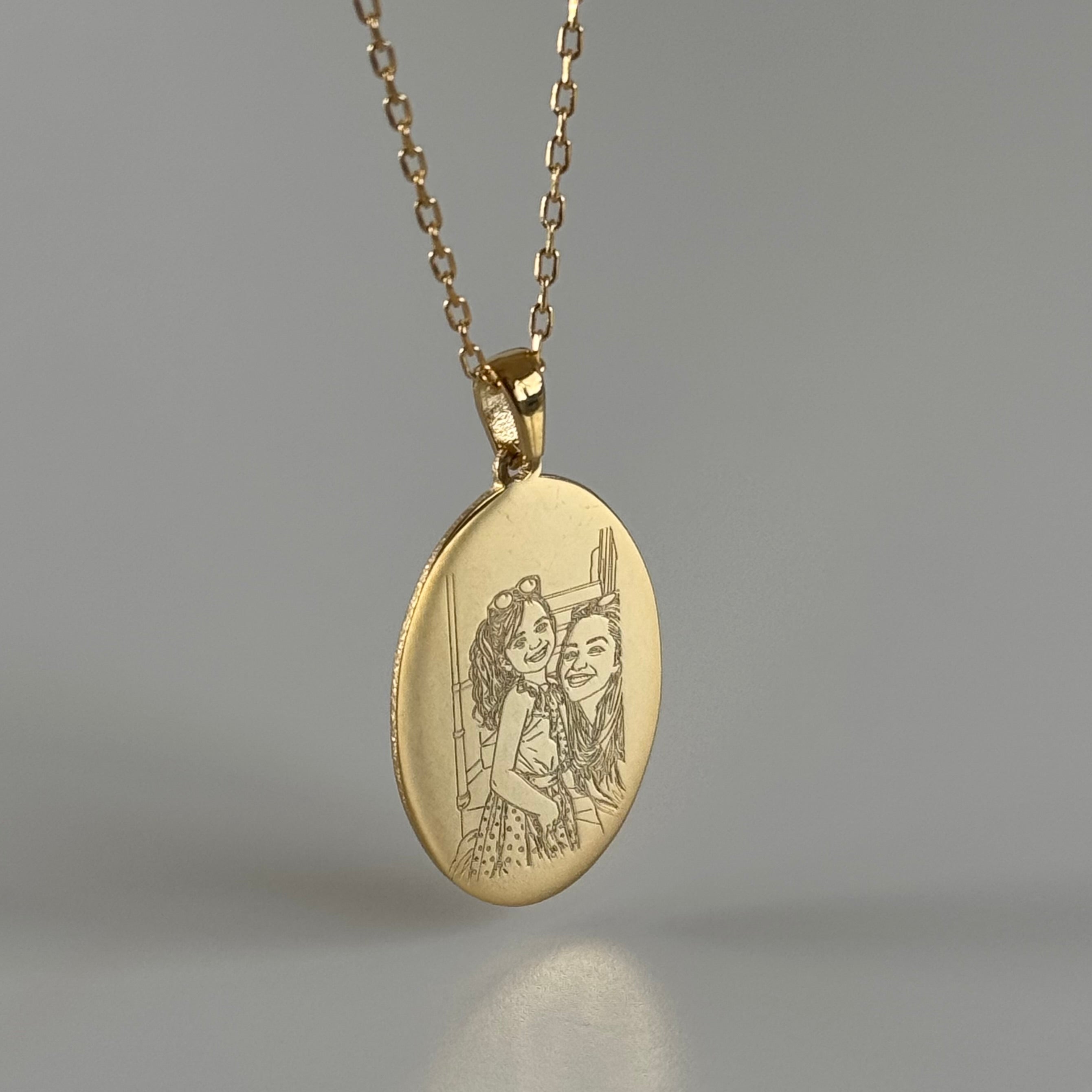 OVAL ÇİZİM KOLYE | 925 GÜMÜŞ