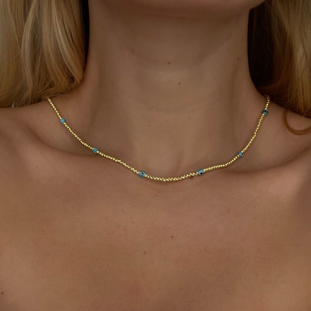 DORICA NAZAR KOLYE | 925 GÜMÜŞ