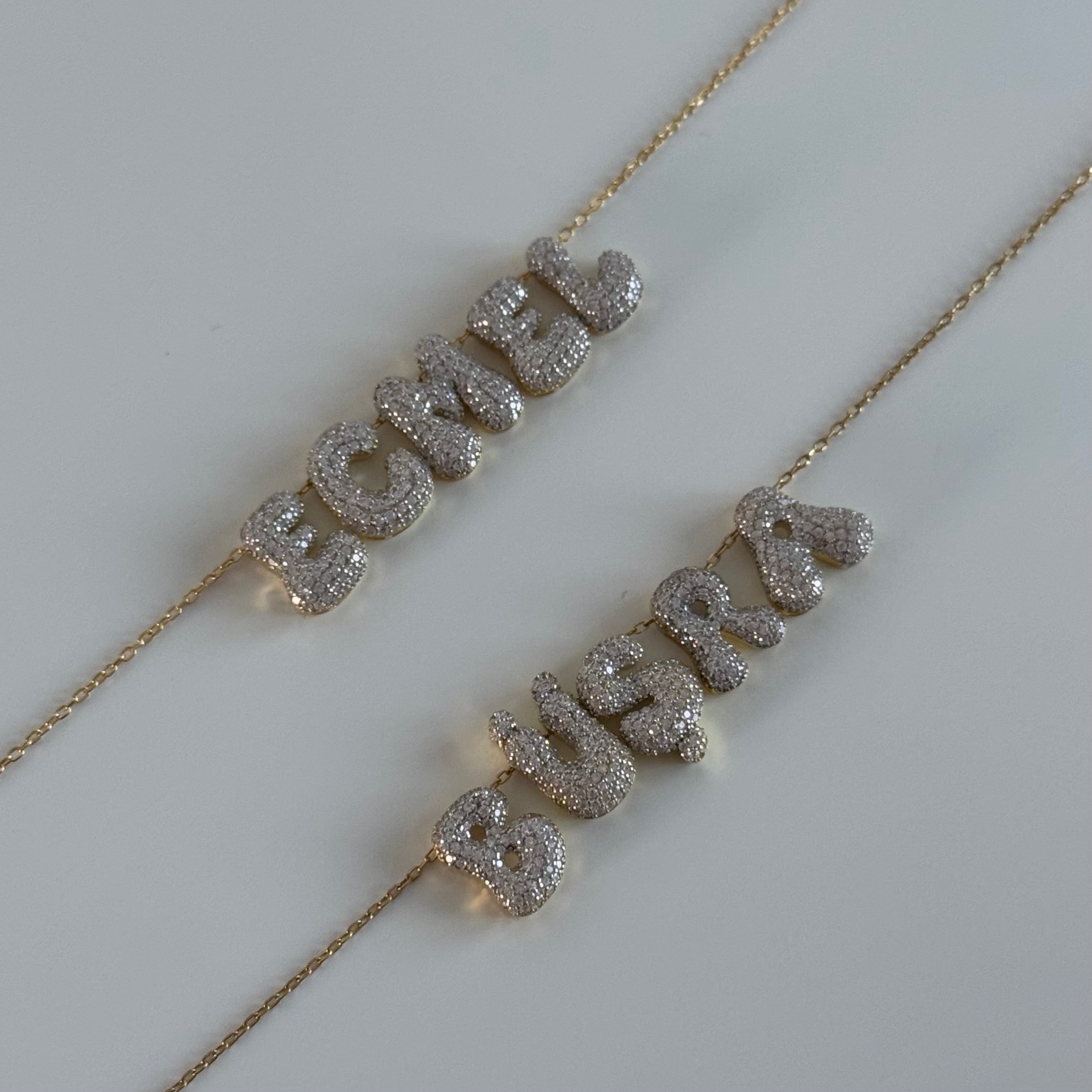 BUBBLE İSİM KOLYE| 925 GÜMÜŞ