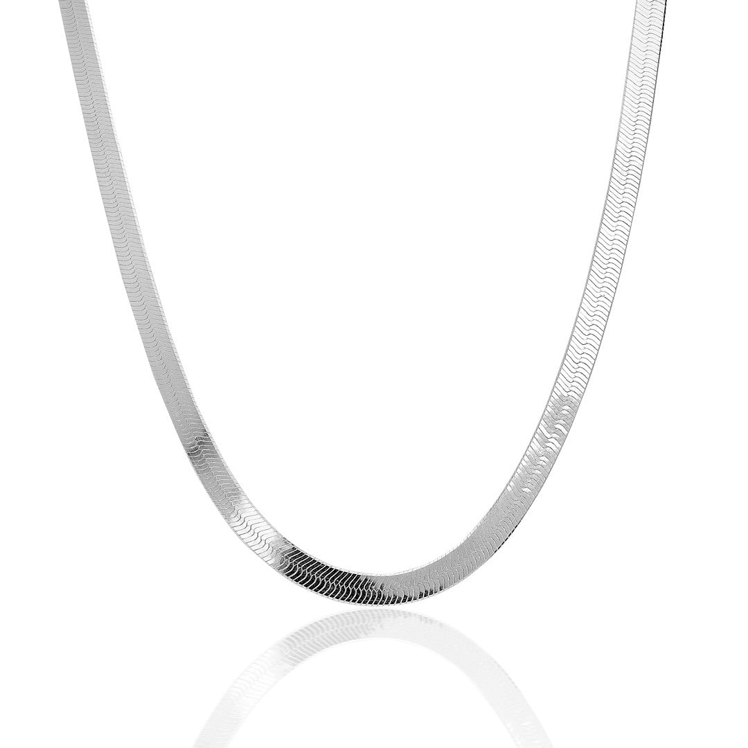 4 mm İtalyan Balıksırtı Zincir Erkek Kolye | 925 Ayar Gümüş – Jeweliay Jewelry – 3 – Silver beyaz fon #RENK_silver