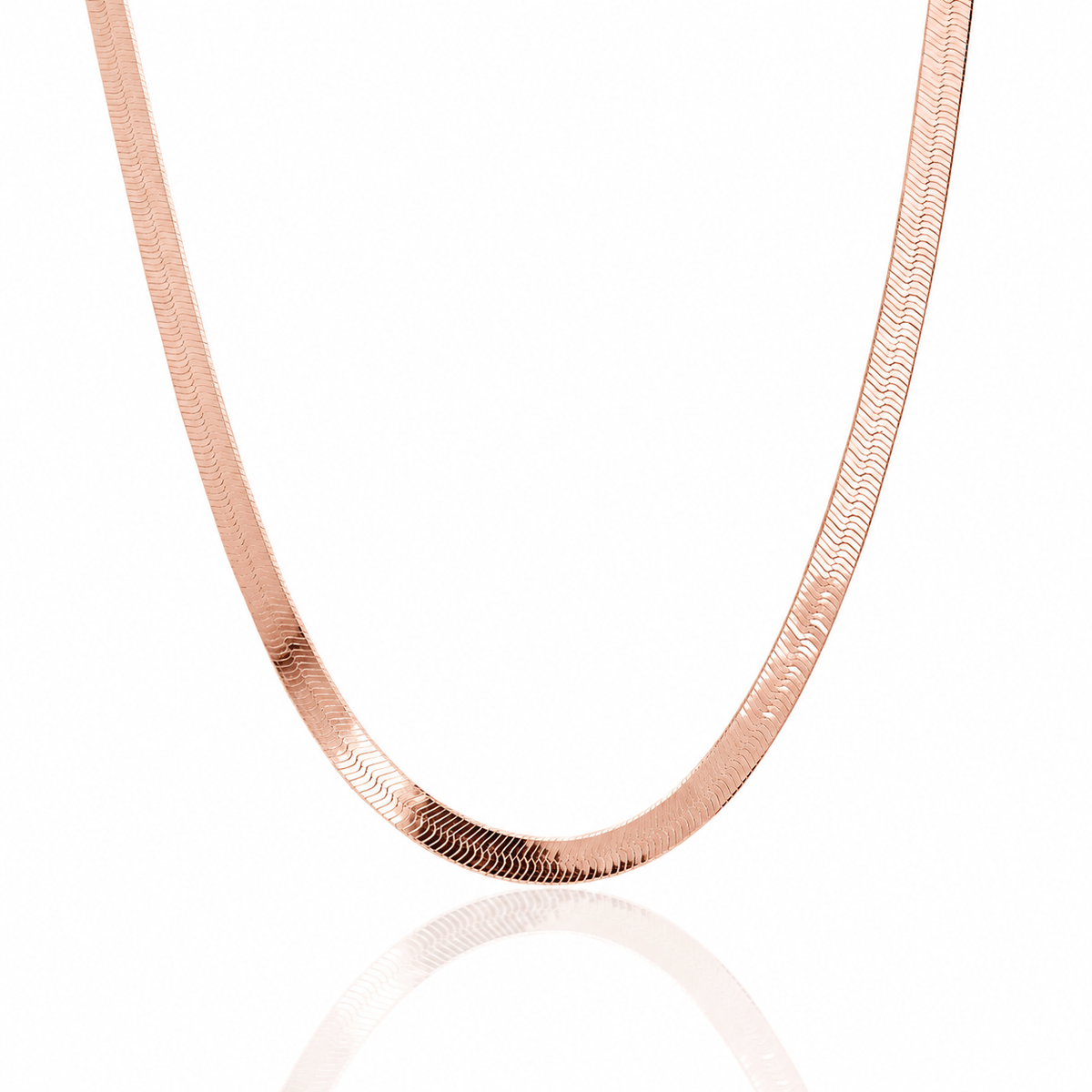 4 mm İtalyan Balıksırtı Zincir Erkek Kolye | 925 Ayar Gümüş – Jeweliay Jewelry – 4 – Rose beyaz fon #RENK_rose
