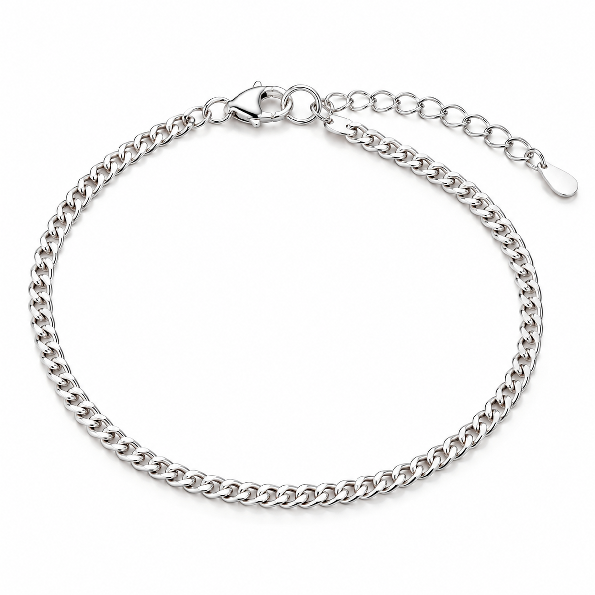 5 mm Gurmet Zincir Erkek Bileklik | 925 Ayar Gümüş – Jeweliay Jewelry – 3 – Silver beyaz fon #RENK_silver