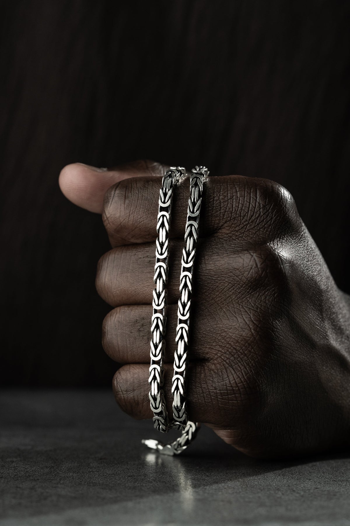 5 mm Kare Kral Zincir Erkek Kolye | 925 Ayar Gümüş – Jeweliay Jewelry – 10