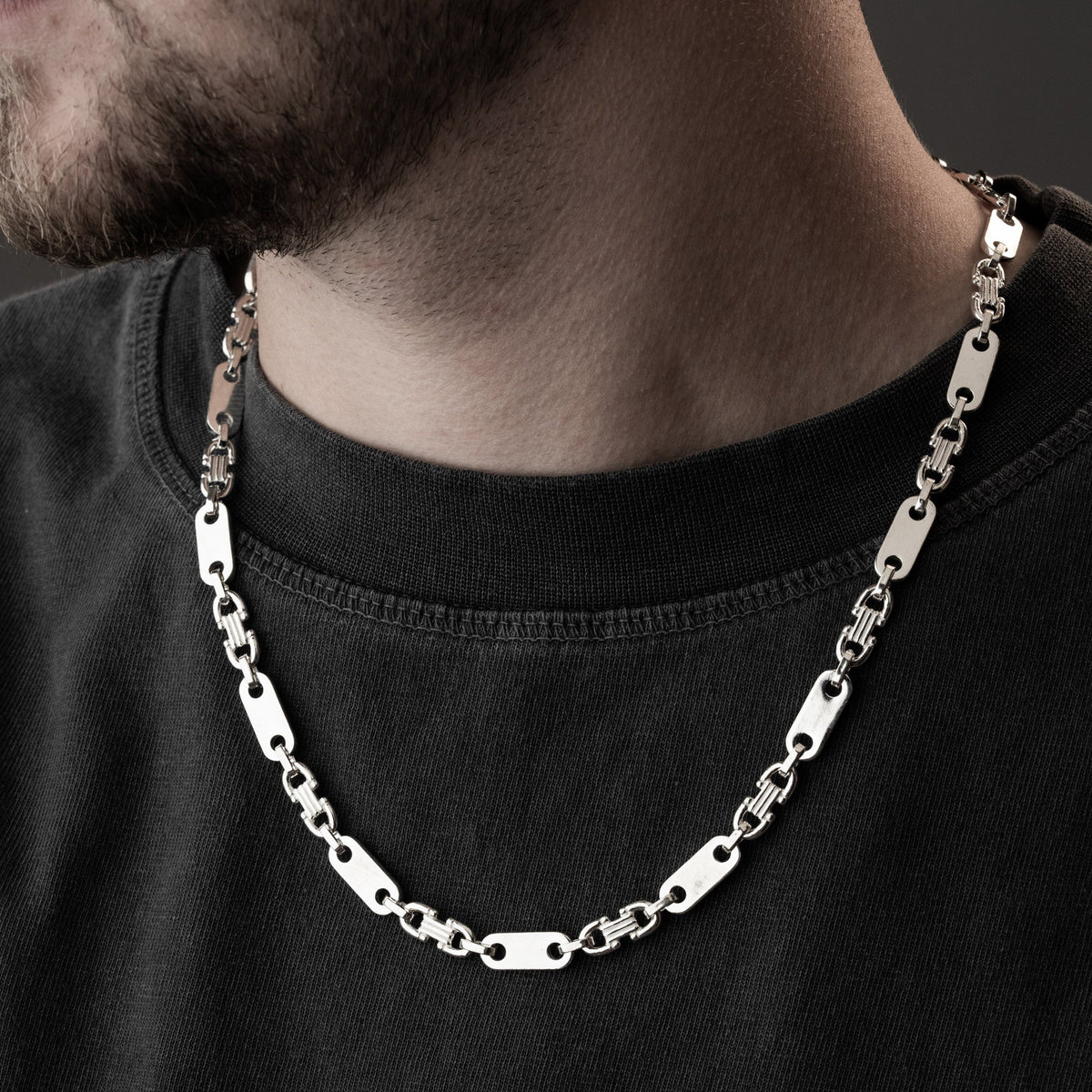 6 mm valter zincir erkek kolye, boyunda kullanımı.