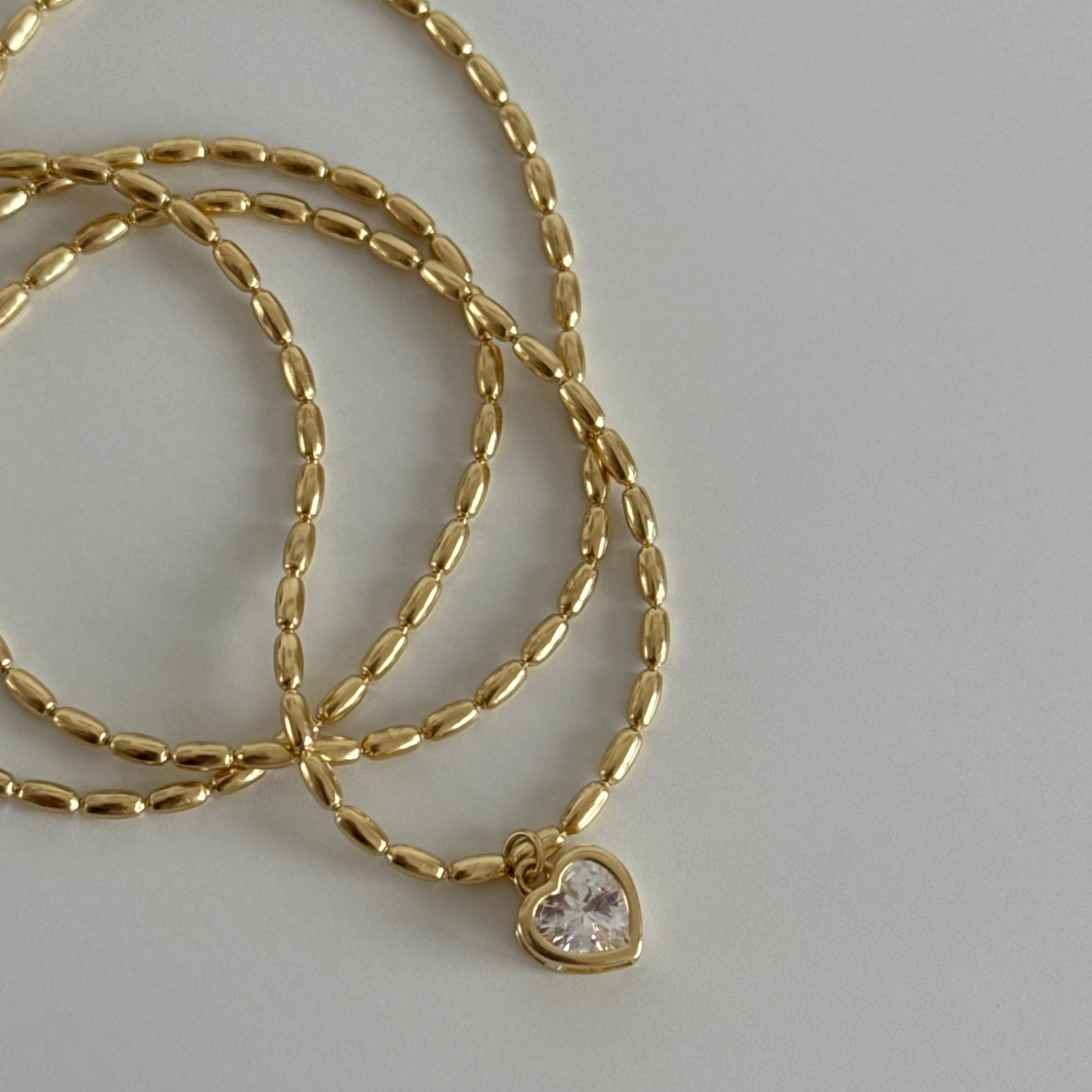 BADEM ZİNCİR KALP KOLYE | 925 GÜMÜŞ