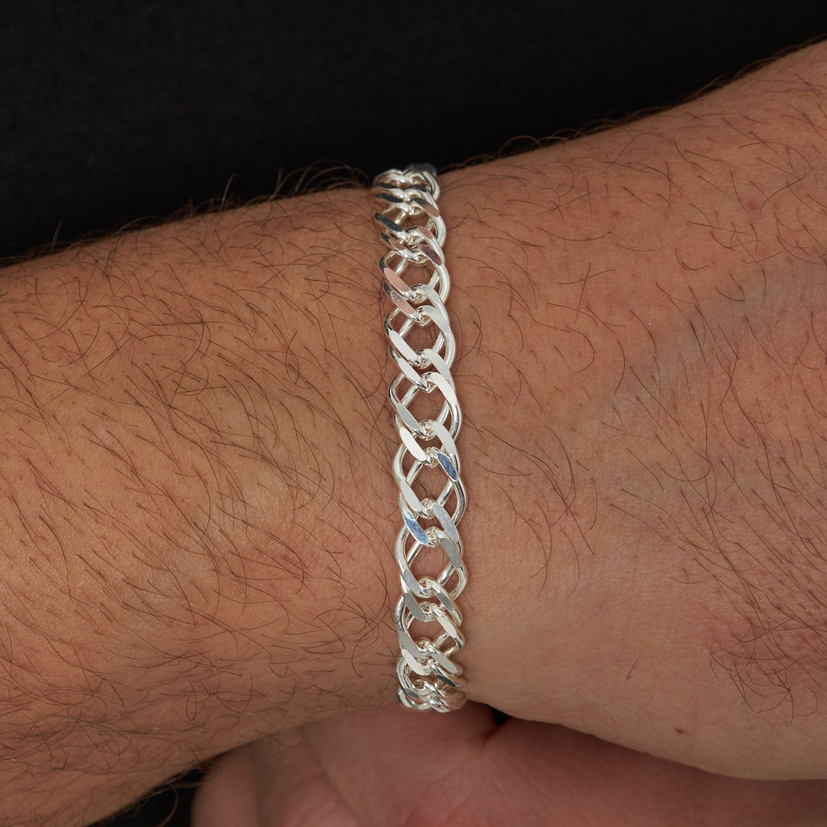 7 mm rambo zincir erkek bileklik, bilekte kullanımı.