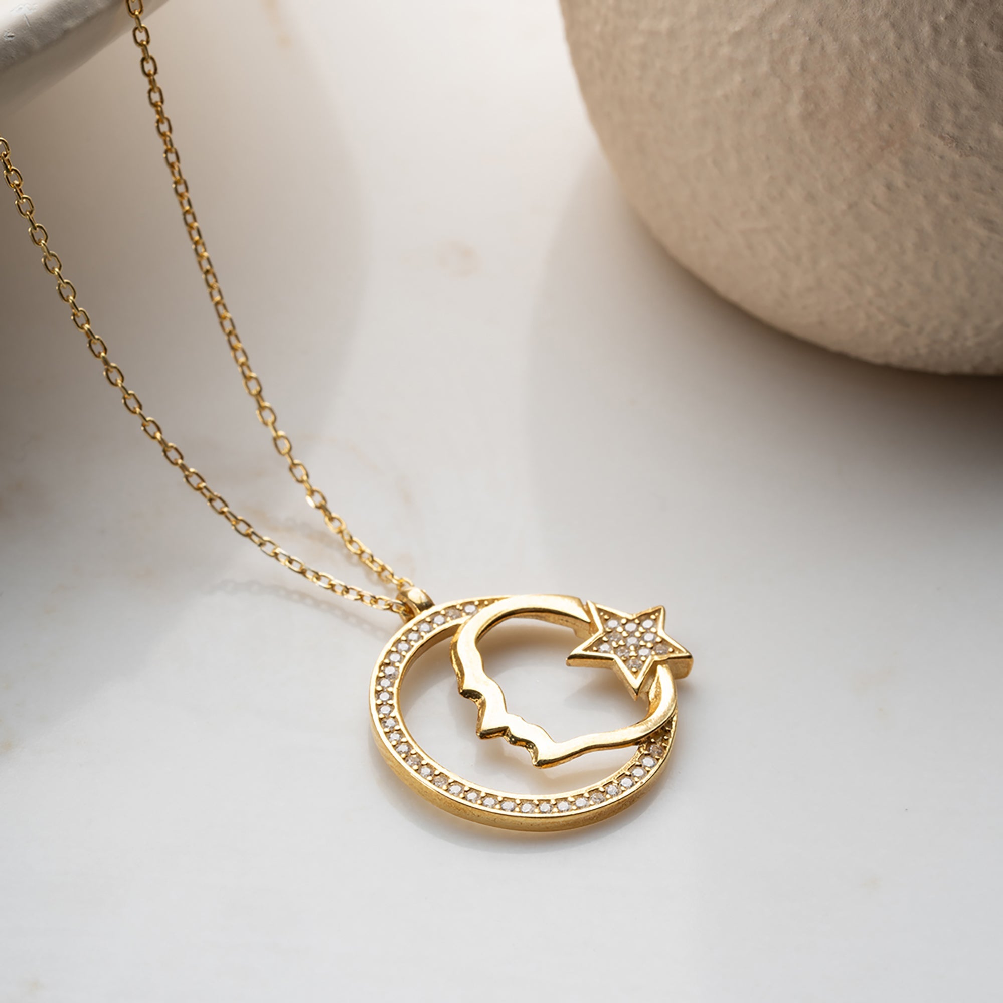 AYYILDIZLI ATATÜRK KOLYE | 925 GÜMÜŞ