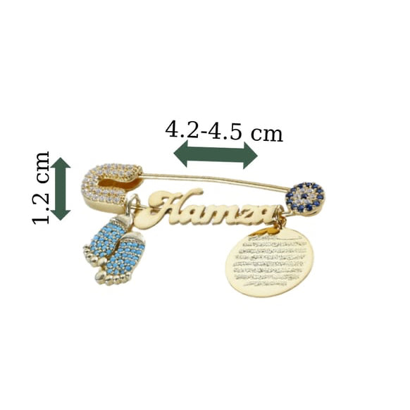 DUALI İSİMLİ NAZAR İĞNESİ | 925 GÜMÜŞ