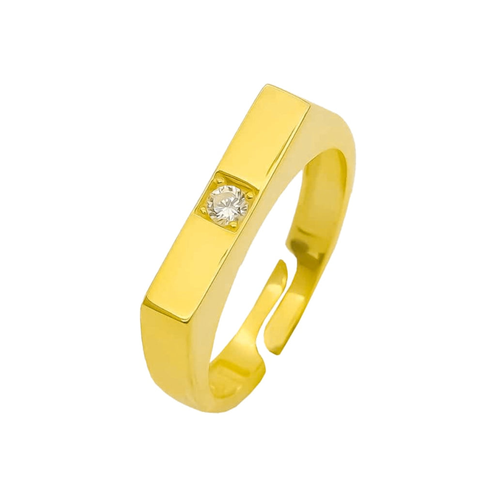 Sade Geometrik Tektaş Yüzük | 925 Ayar Gümüş – Jeweliay Jewelry – 1