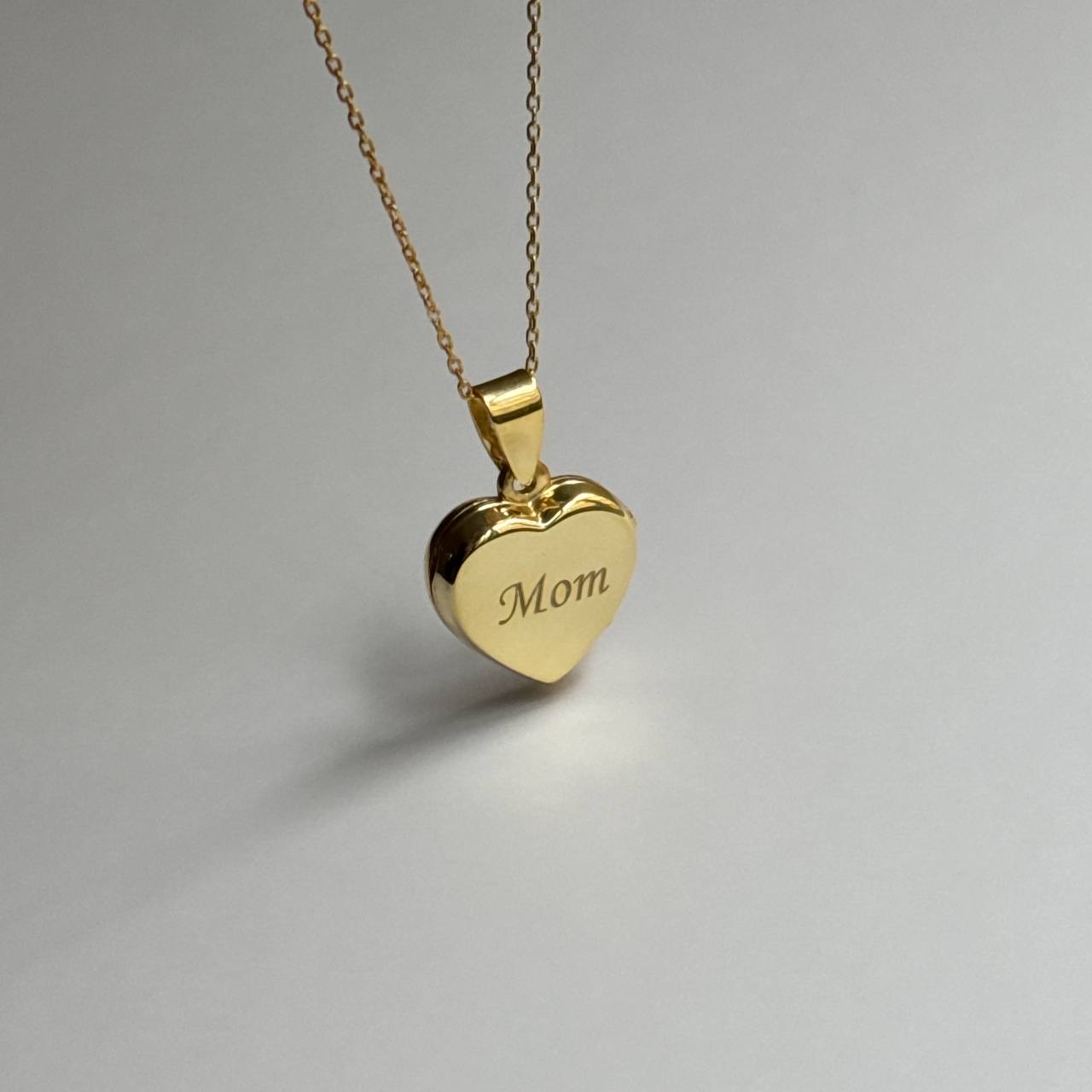 GRAVÜRLÜ KAPAKLI KALP KOLYE | 925 GÜMÜŞ