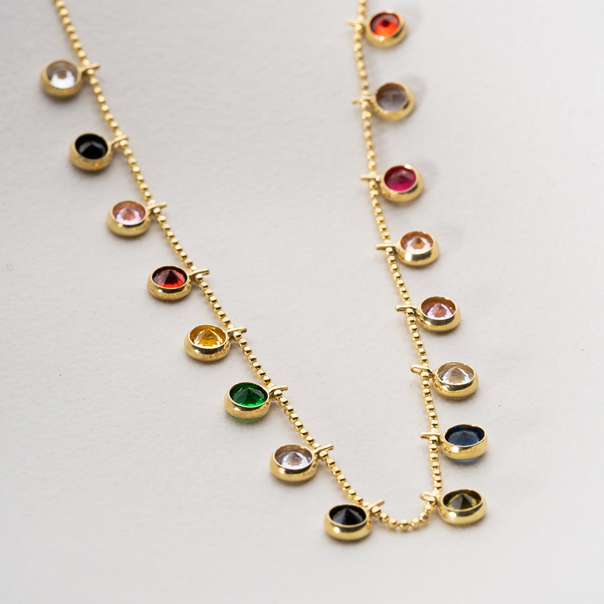 RENKLİ SİRİUS KOLYE  | 925 GÜMÜŞ