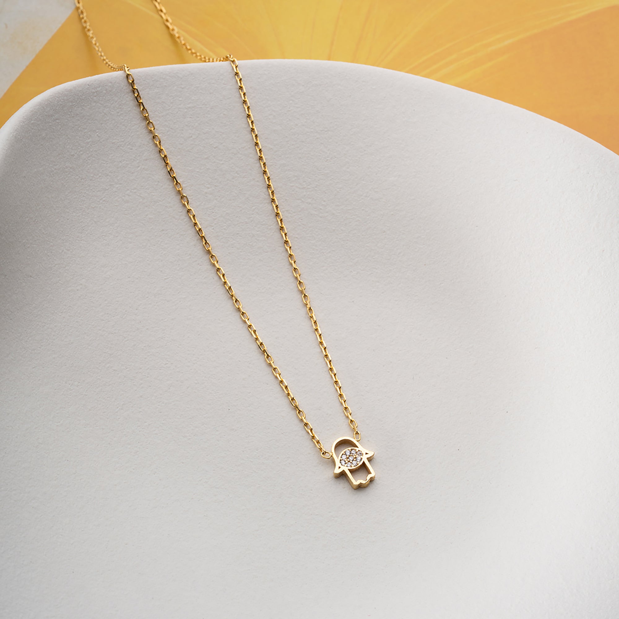 MİNİ FATMA ELİ KOLYE  | 925 GÜMÜŞ