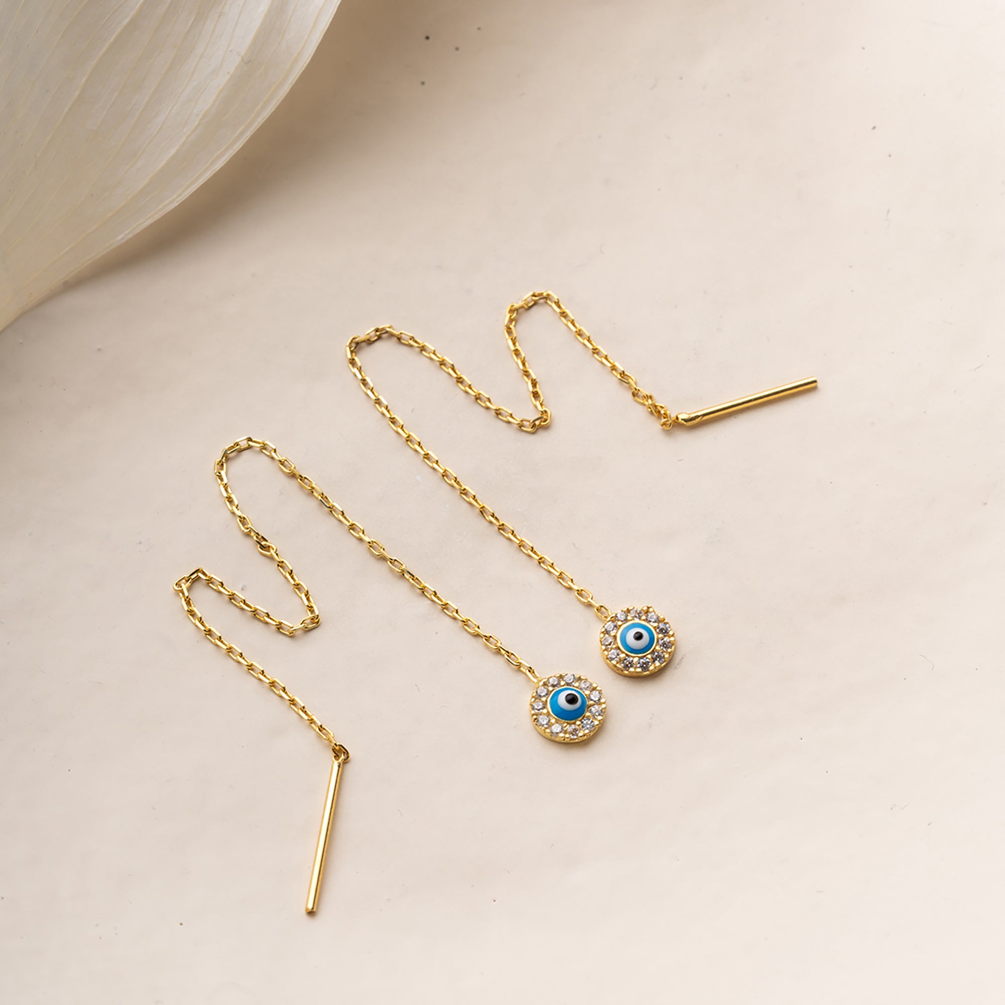 MİNELİ NAZAR KÜPE | 925 GÜMÜŞ