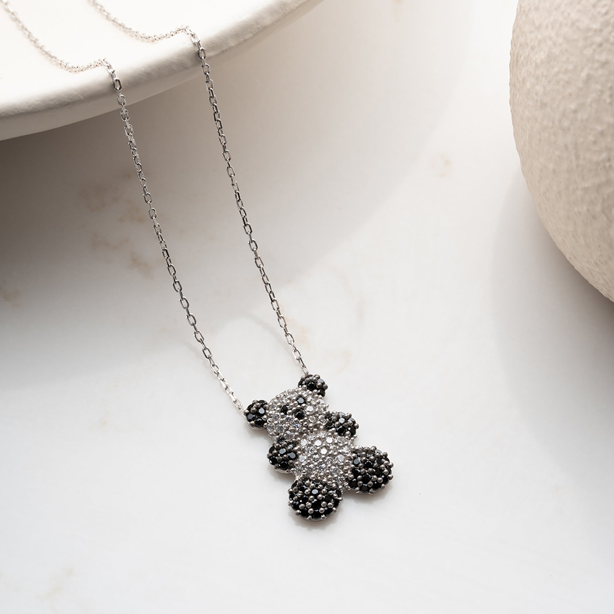 RENKLİ PANDA KOLYE | 925 GÜMÜŞ