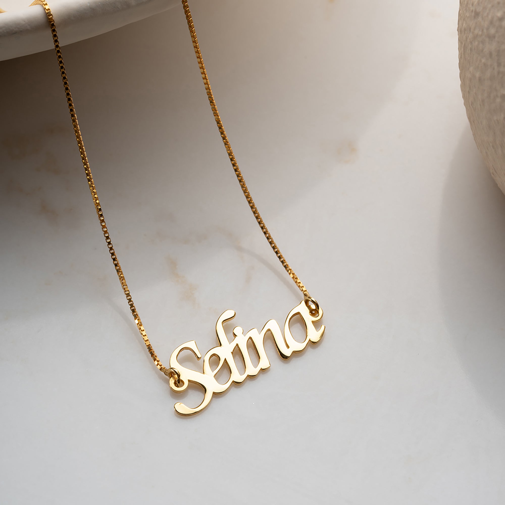 KÜP ZİNCİRLİ İSİM KOLYE | 925 GÜMÜŞ