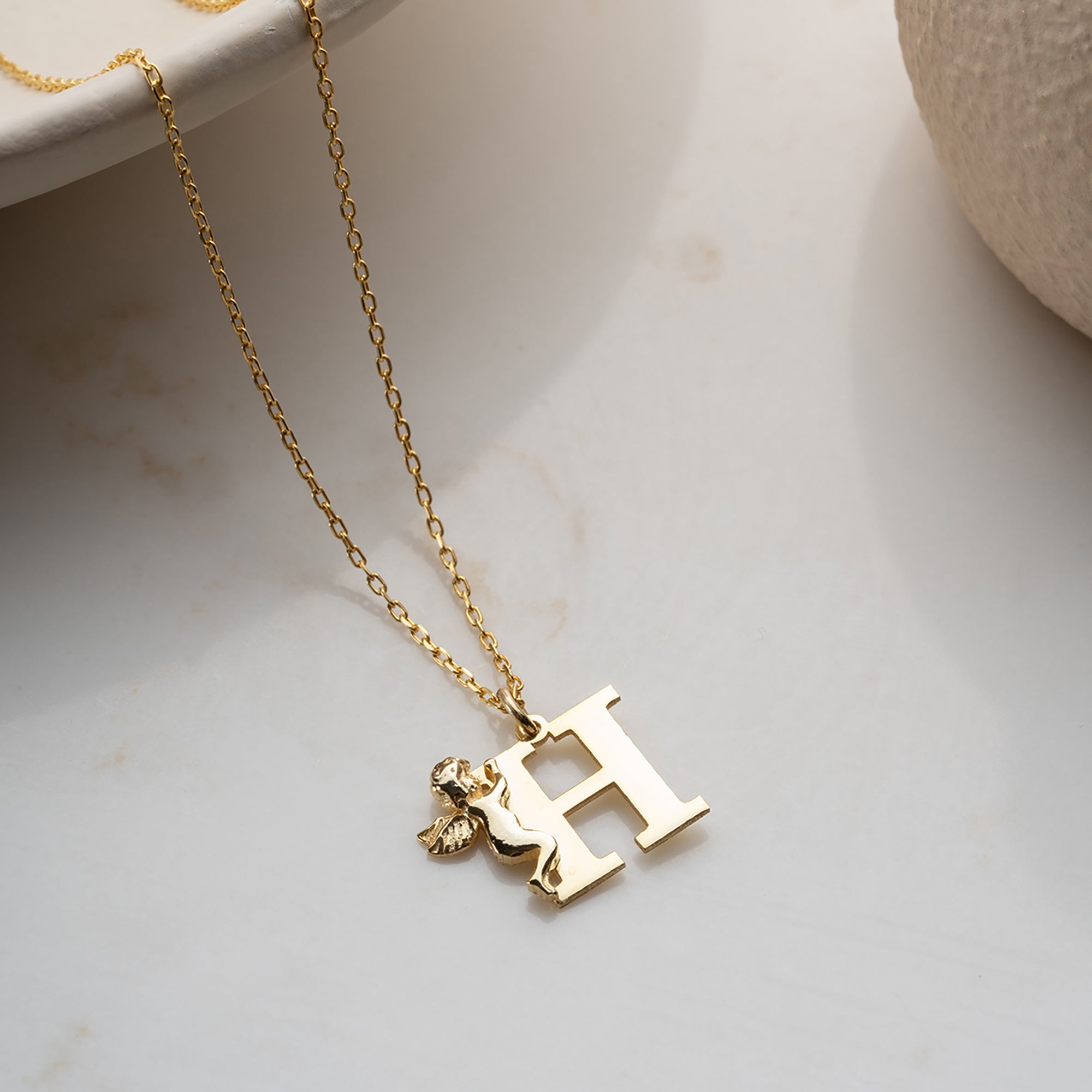 HARFLİ MELEK KOLYE | 925 GÜMÜŞ