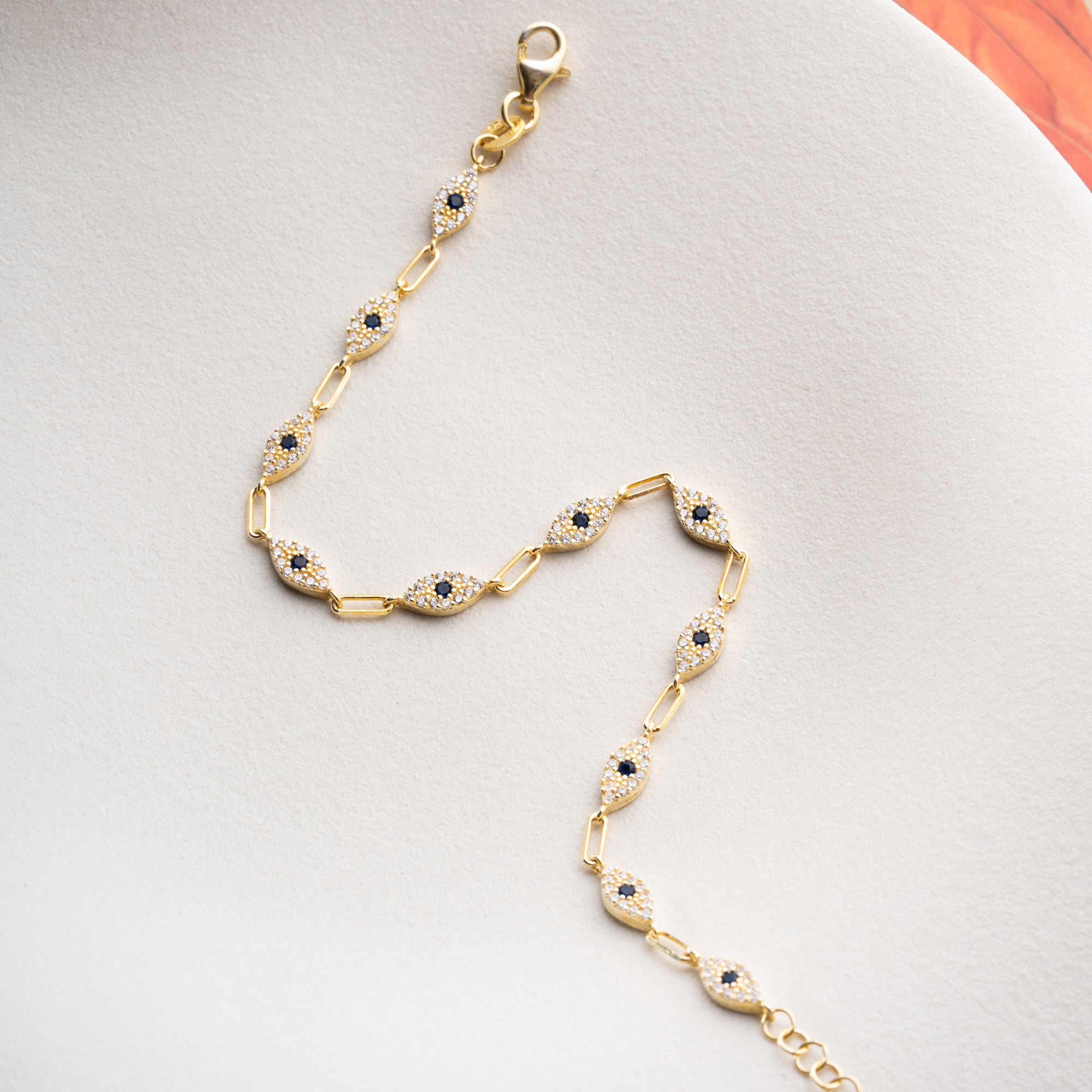 MİNİ MAVİ GÖZ BİLEKLİK | 925 GÜMÜŞ