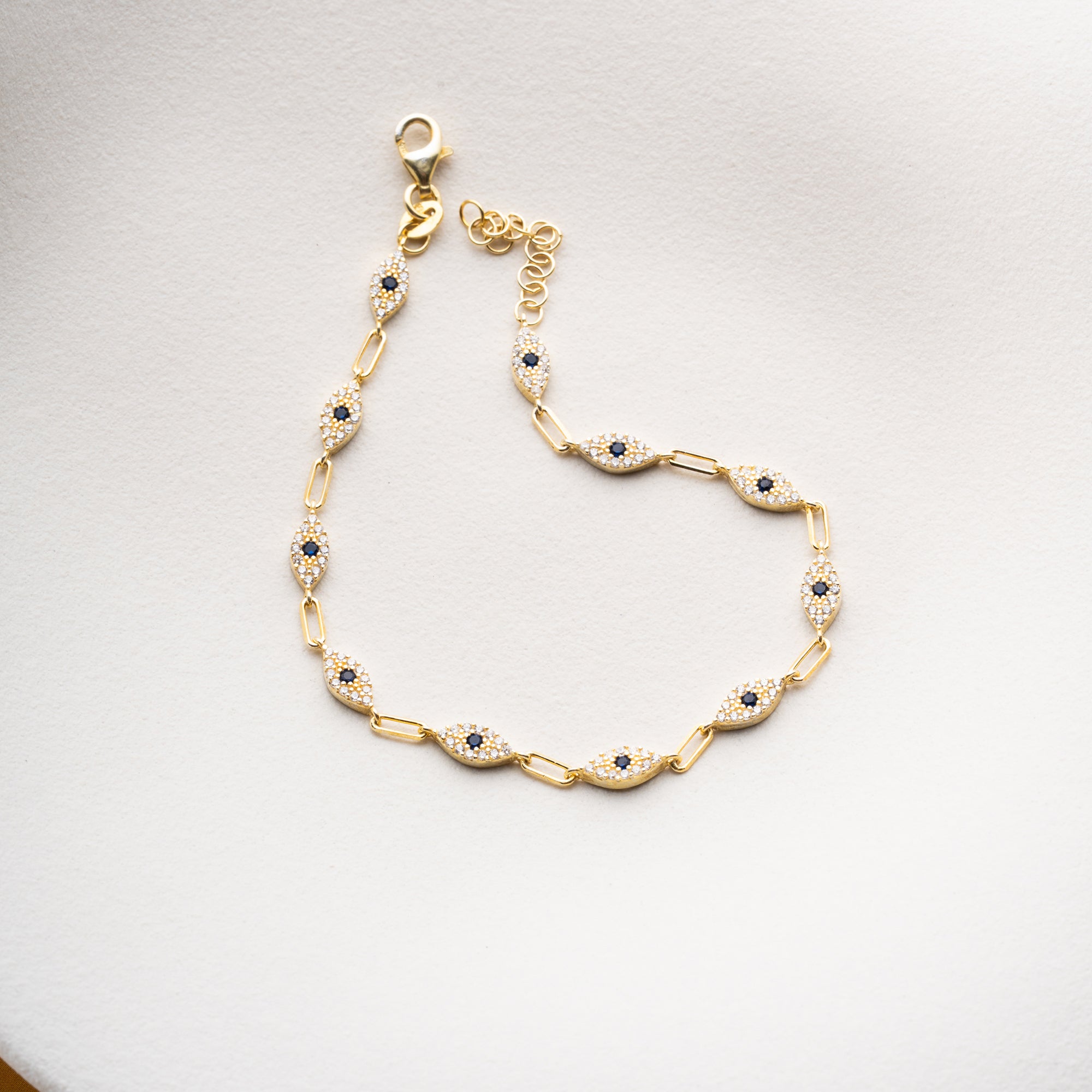 MİNİ MAVİ GÖZ BİLEKLİK | 925 GÜMÜŞ