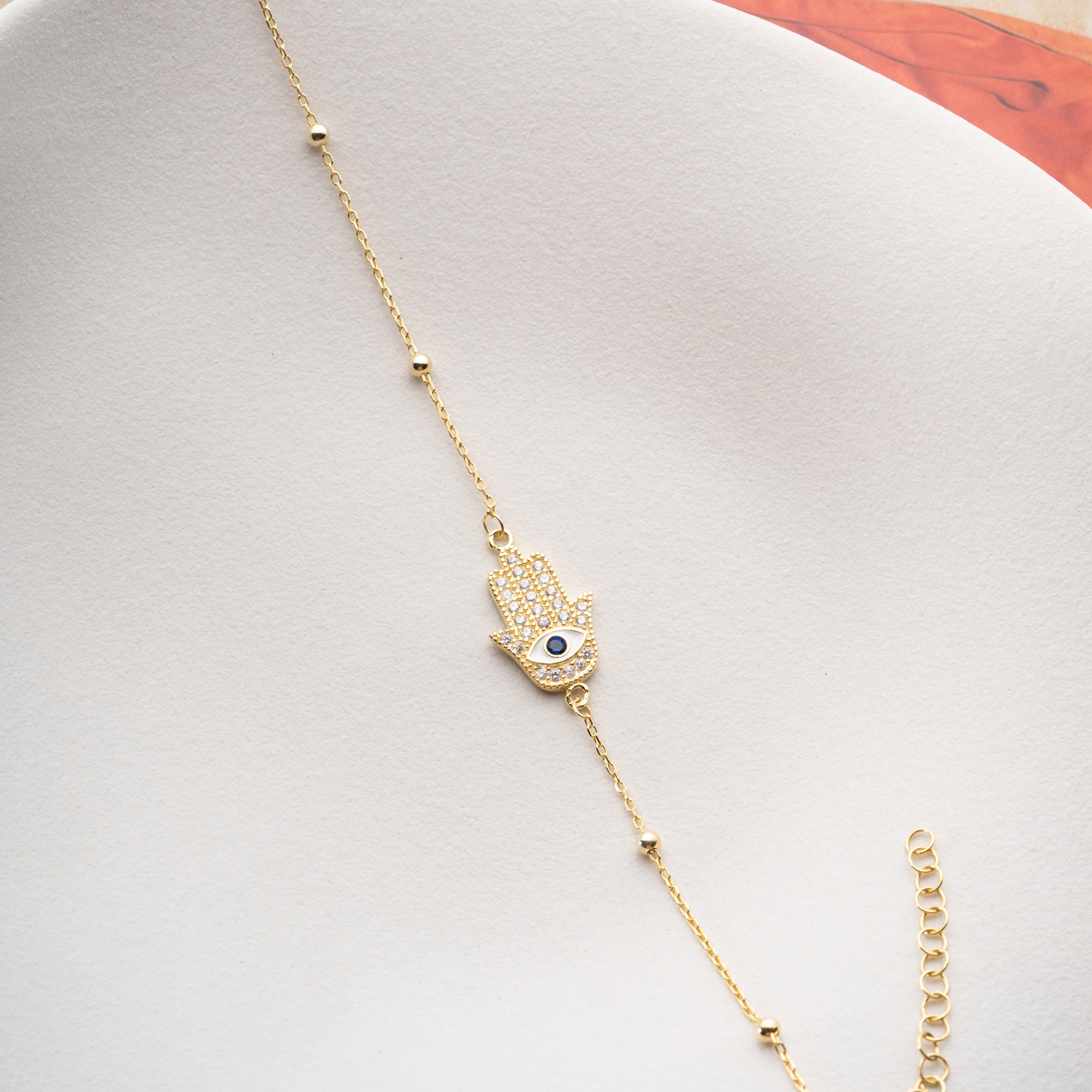 HAMSA TAŞLI BİLEKLİK | 925 GÜMÜŞ