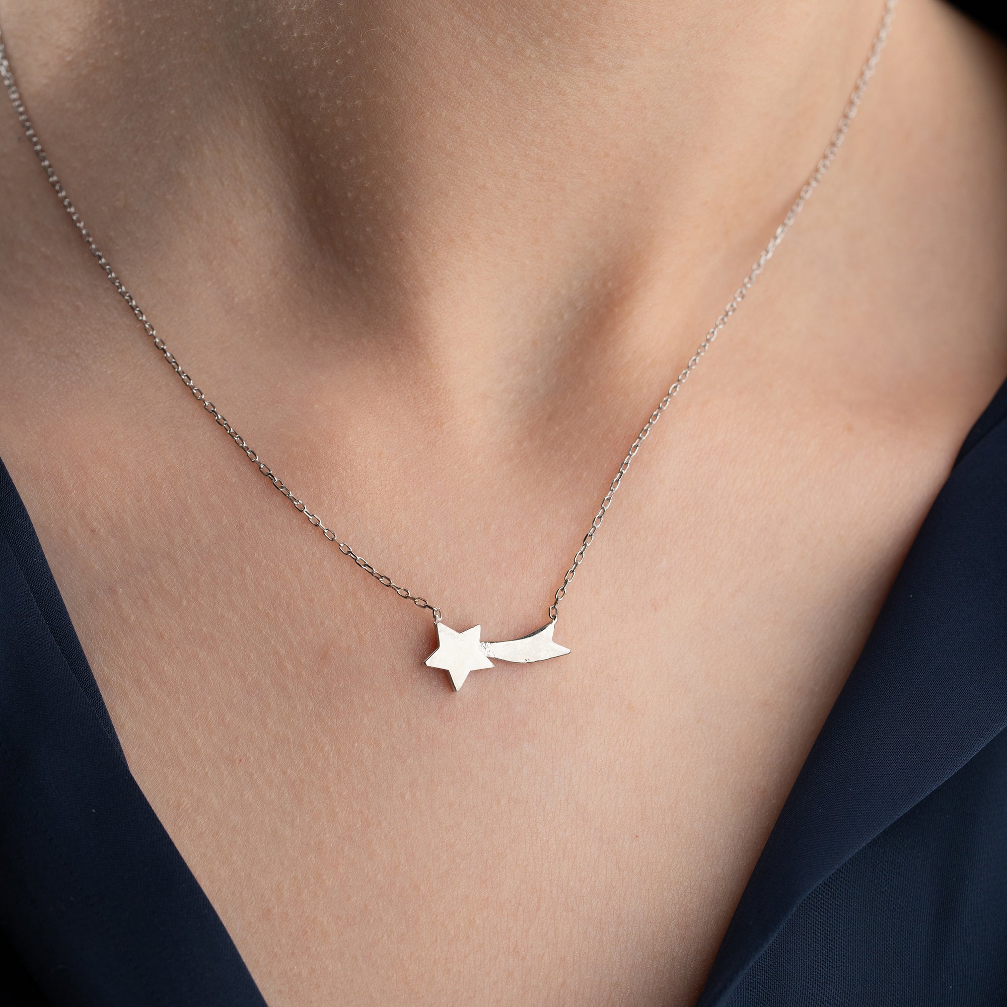 KAYAN YILDIZ KOLYESİ | 925 GÜMÜŞ