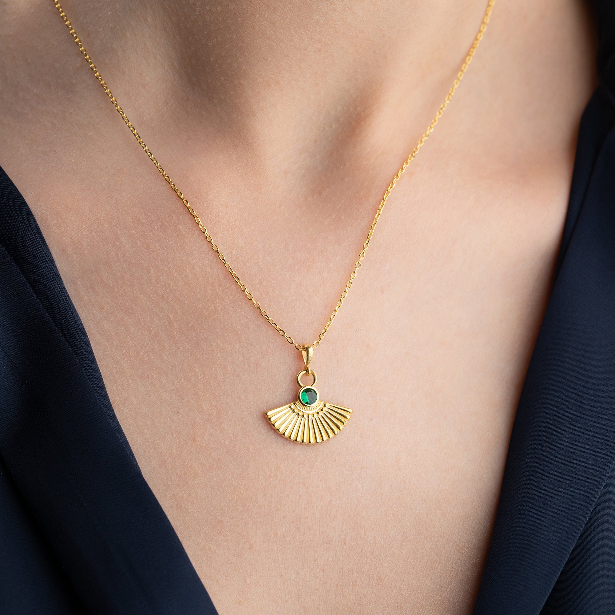 ZİRKON TAŞLI ŞEMSİYE KOLYE | 925 GÜMÜŞ