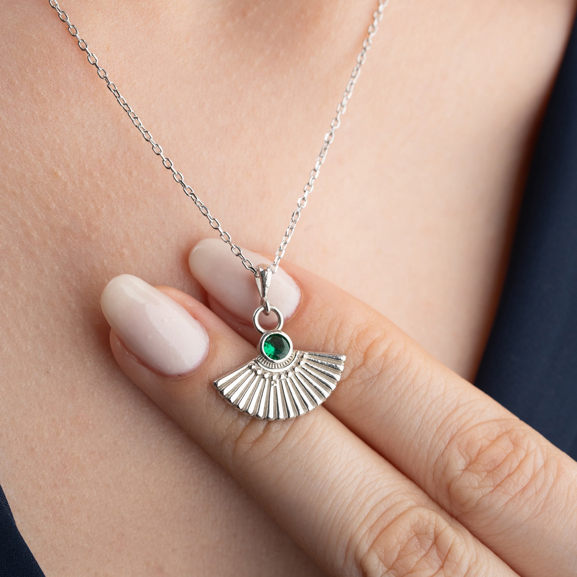 ZİRKON TAŞLI ŞEMSİYE KOLYE | 925 GÜMÜŞ