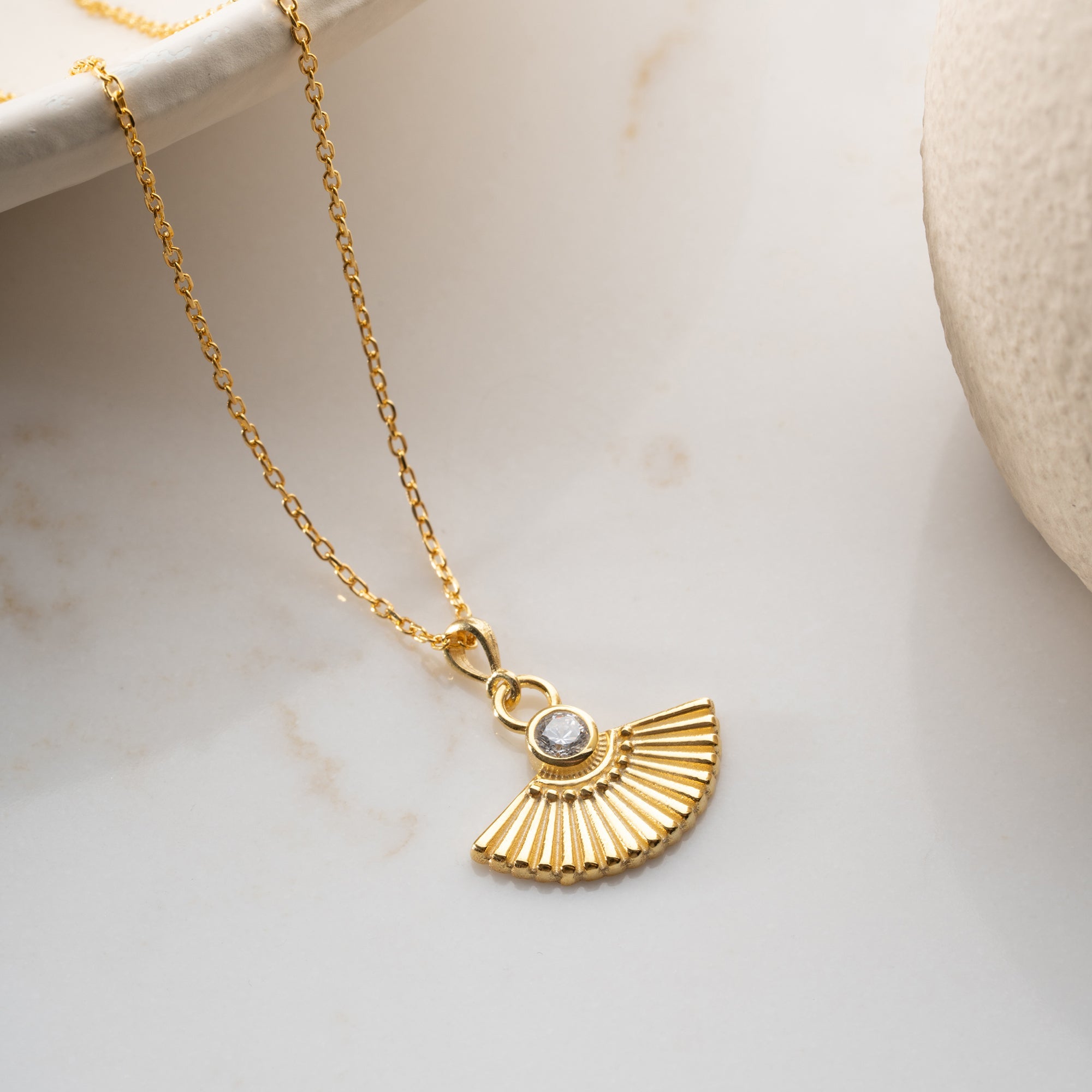 ZİRKON TAŞLI ŞEMSİYE KOLYE | 925 GÜMÜŞ