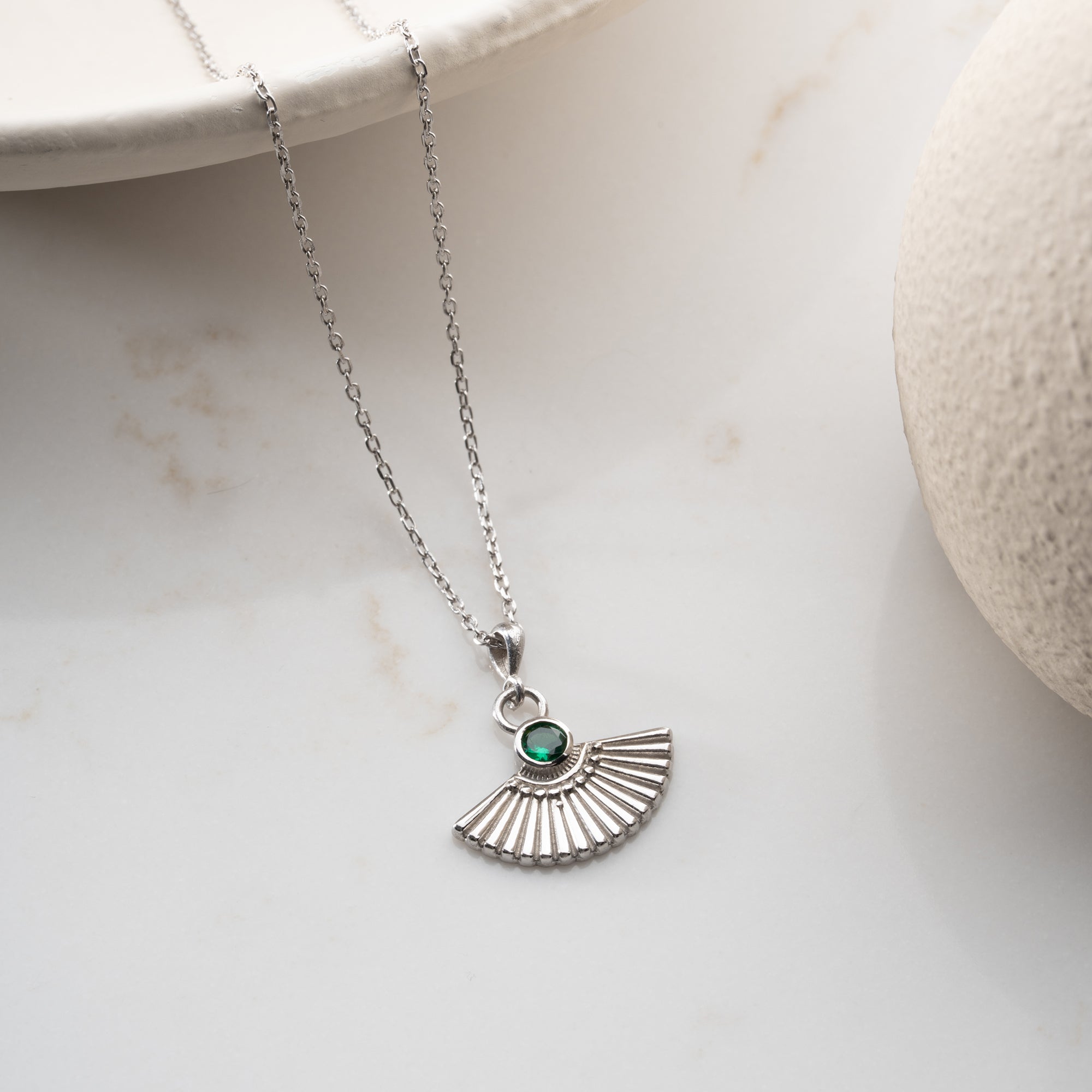 ZİRKON TAŞLI ŞEMSİYE KOLYE | 925 GÜMÜŞ