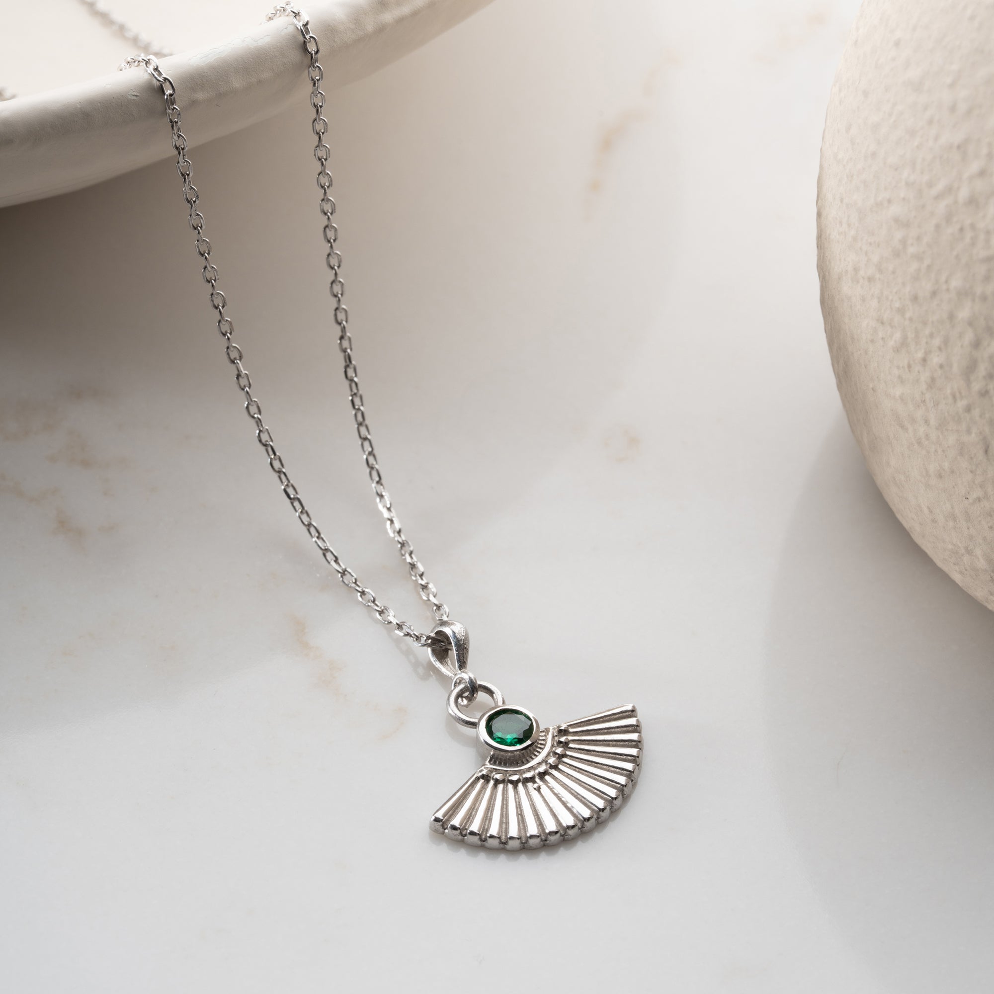 ZİRKON TAŞLI ŞEMSİYE KOLYE | 925 GÜMÜŞ