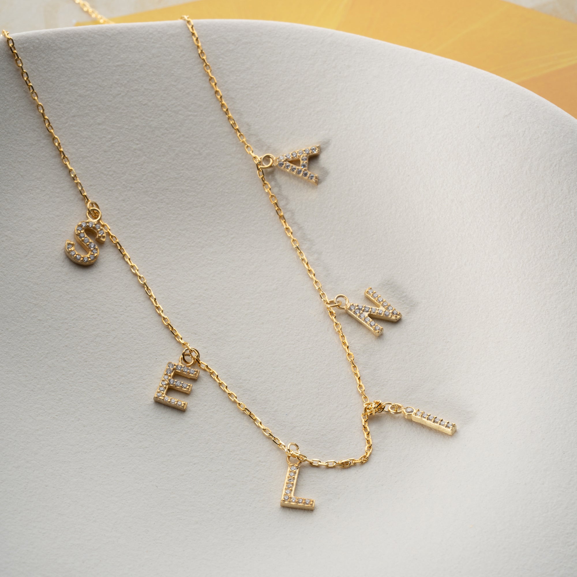 ZİRKON MİNİ HARFLİ CHOCKER KOLYE | 925 GÜMÜŞ