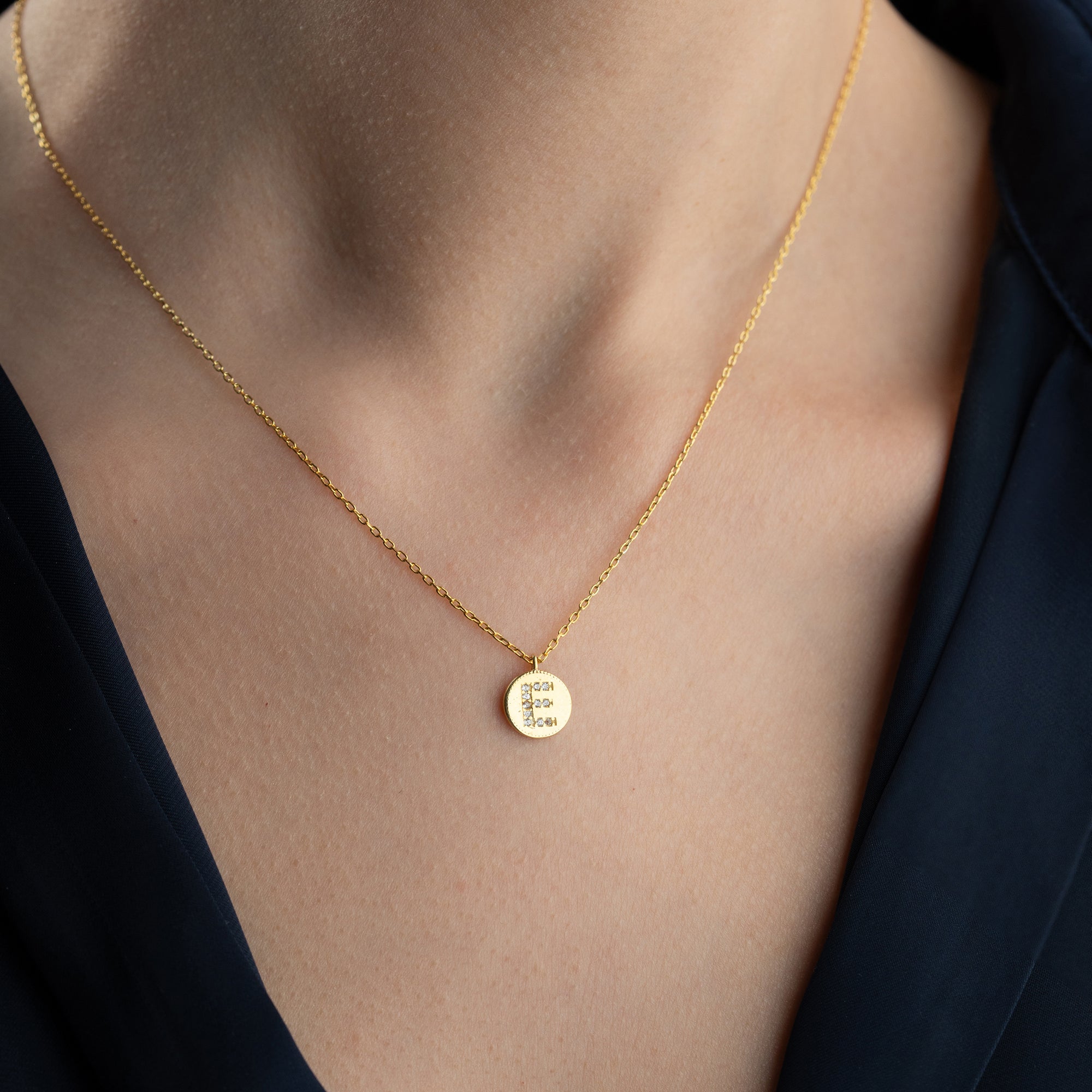 MİNİ ZİRKON TAŞLI HARF KOLYE | 925 GÜMÜŞ