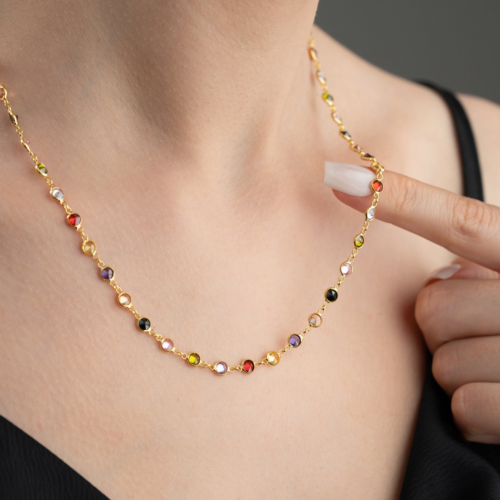 COLORFULL KOLYE | 925 GÜMÜŞ