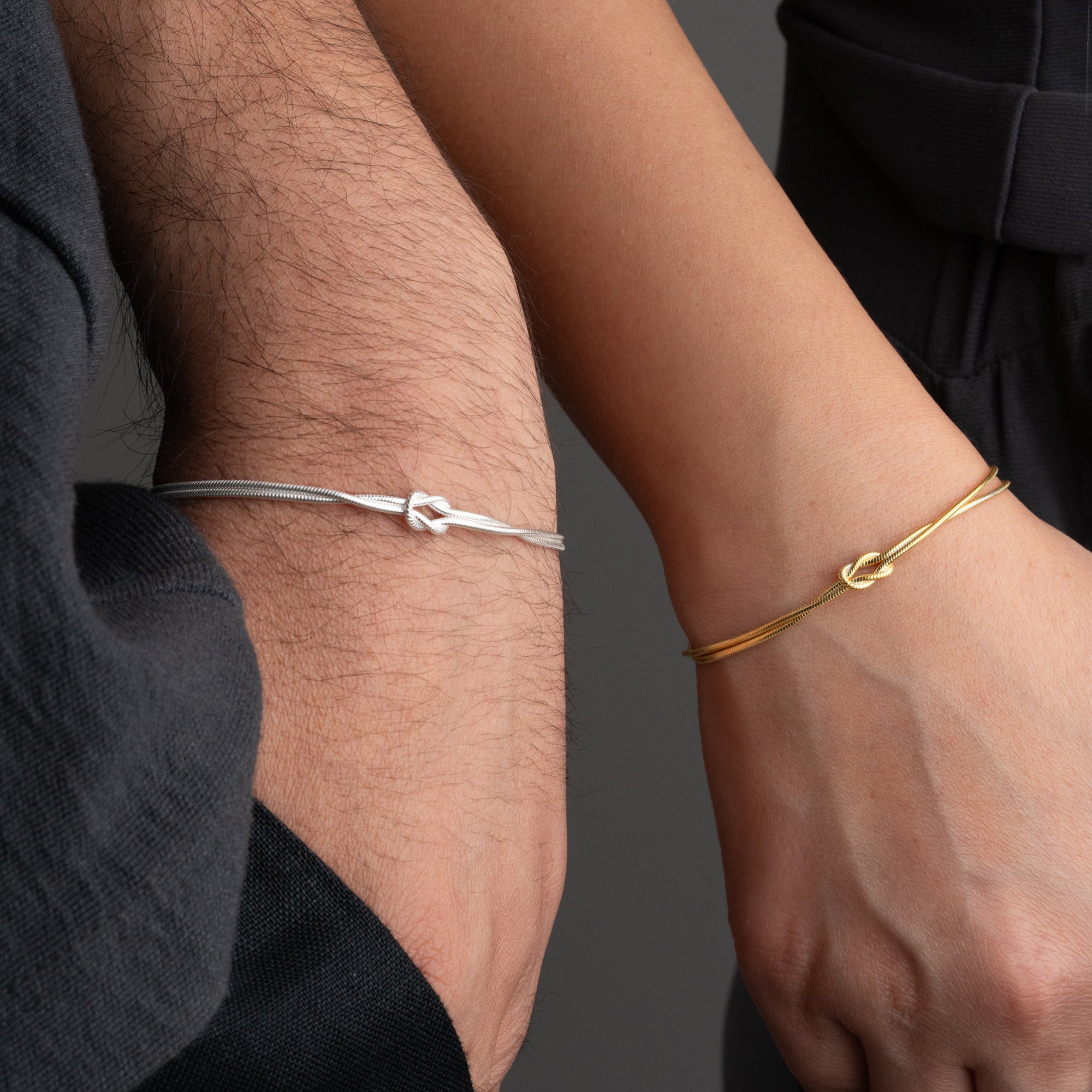 HARFLİ DÜĞÜM ÇİFT BİLEKLİĞİ | 925 GÜMÜŞ