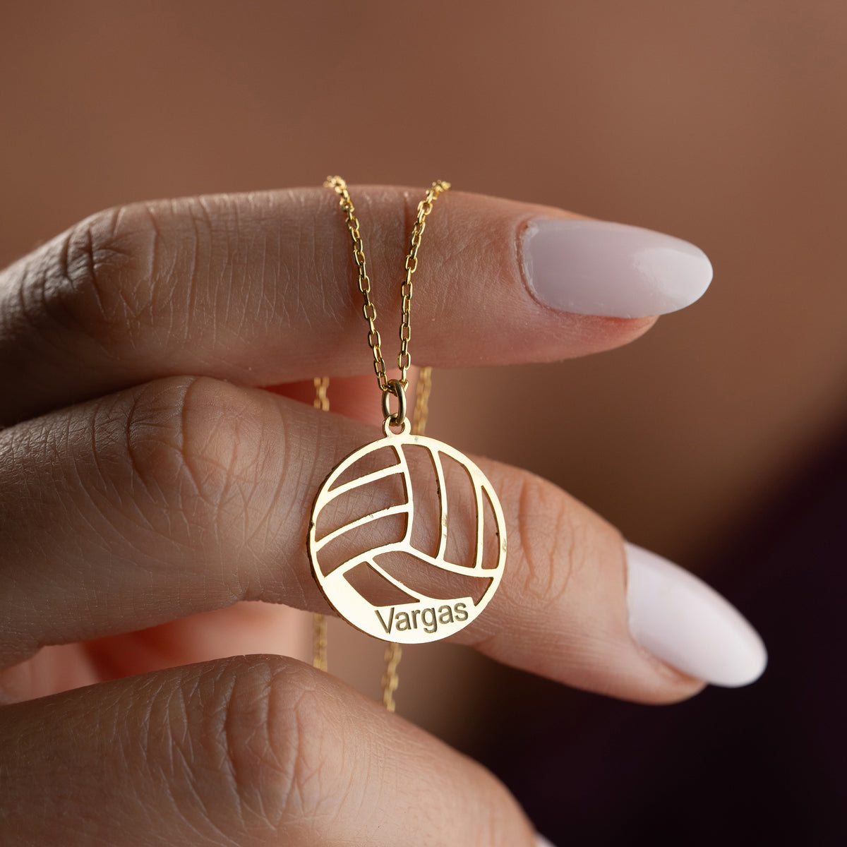 Kişiye Özel İsim Yazılı Voleybol Topu Kolye, 925 ayar gümüş