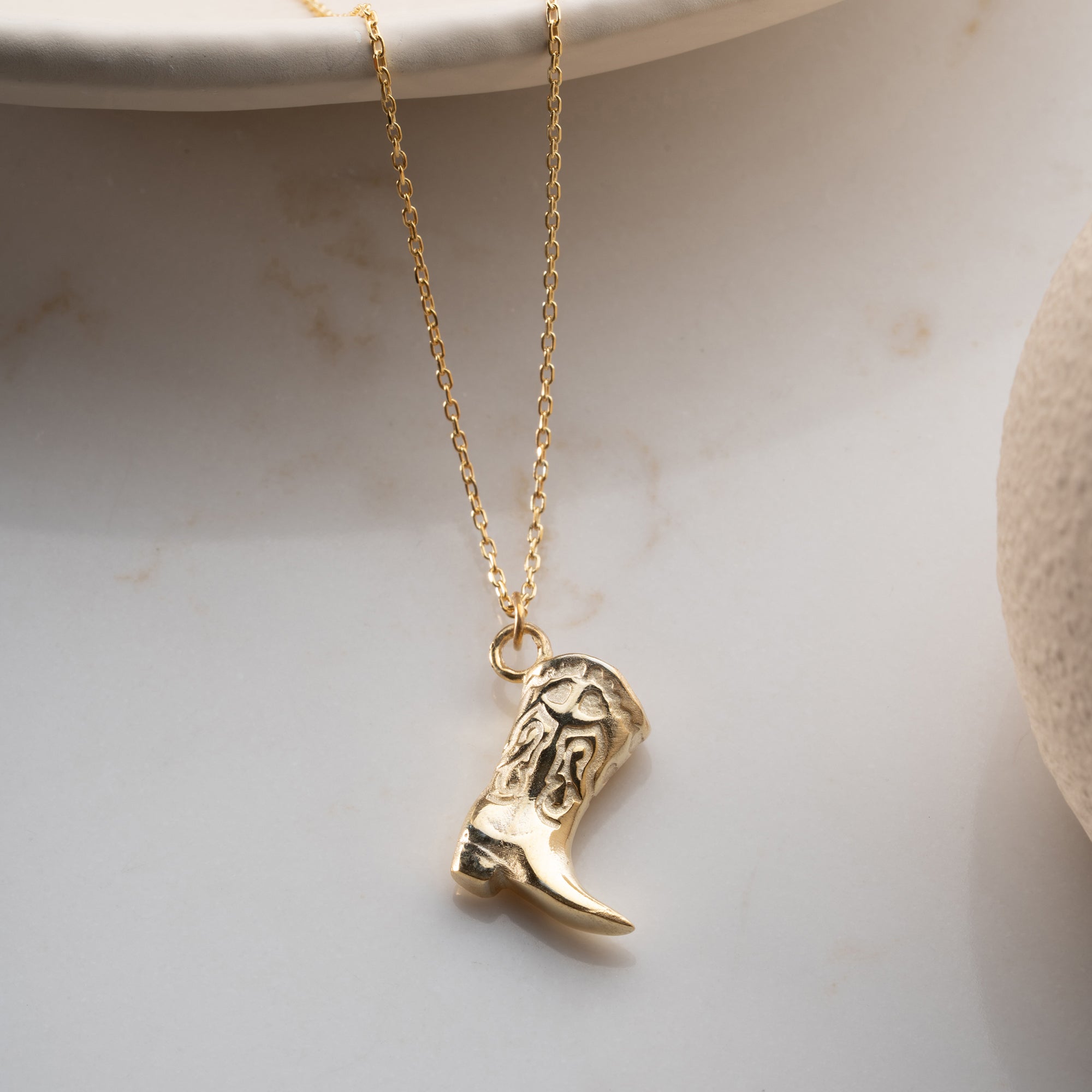 KOVBOY ÇİZME KOLYE | 925 GÜMÜŞ