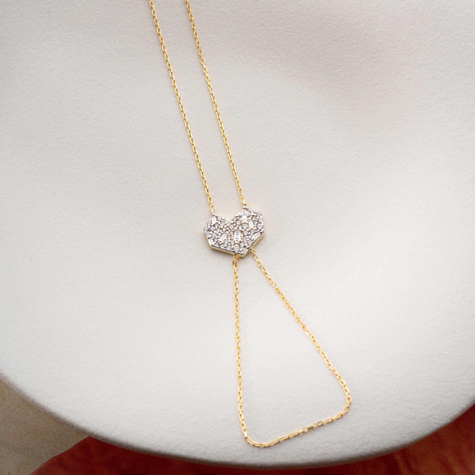 KRİSTAL KALP ŞAHMERAN | 925 GÜMÜŞ