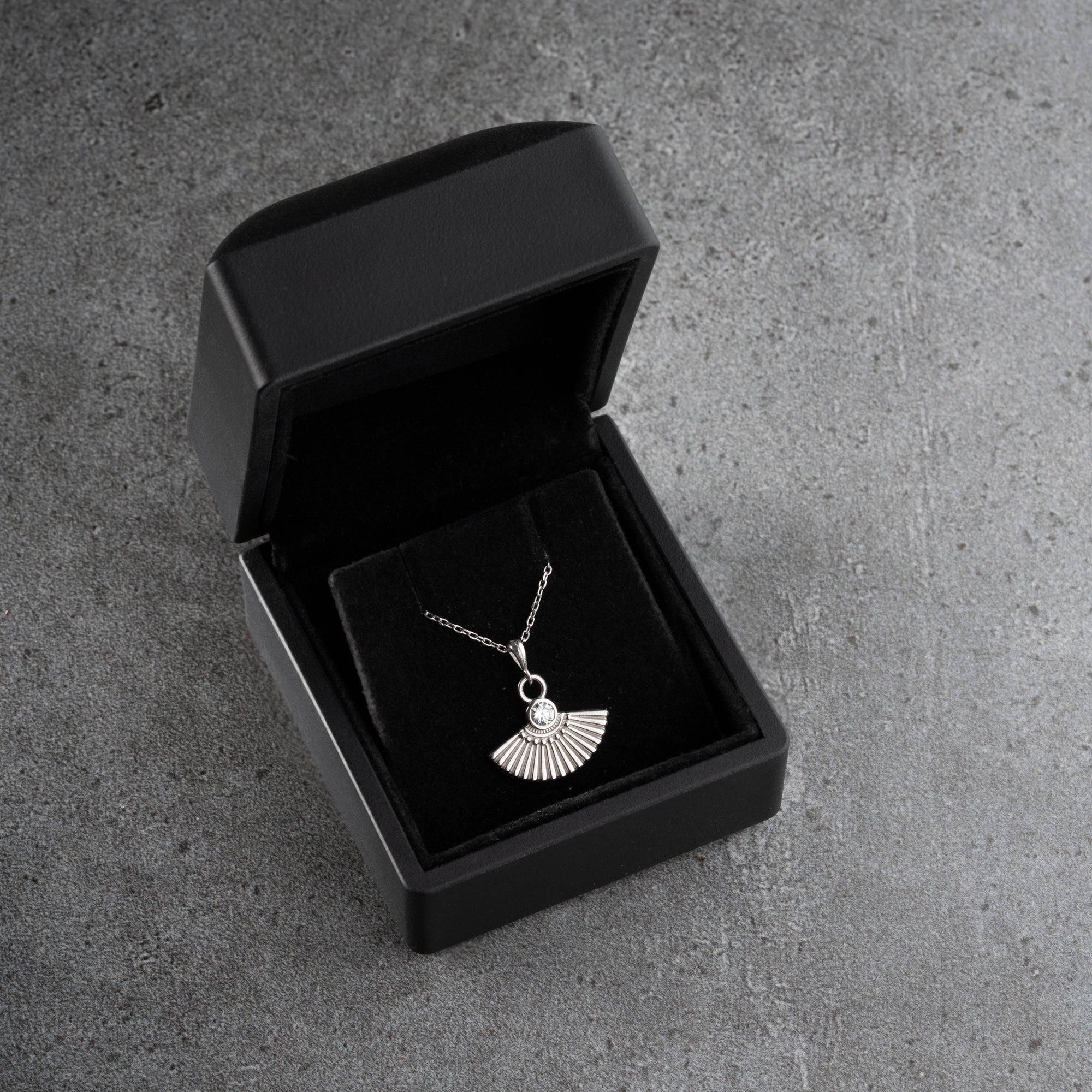 ZİRKON TAŞLI ŞEMSİYE KOLYE | 925 GÜMÜŞ