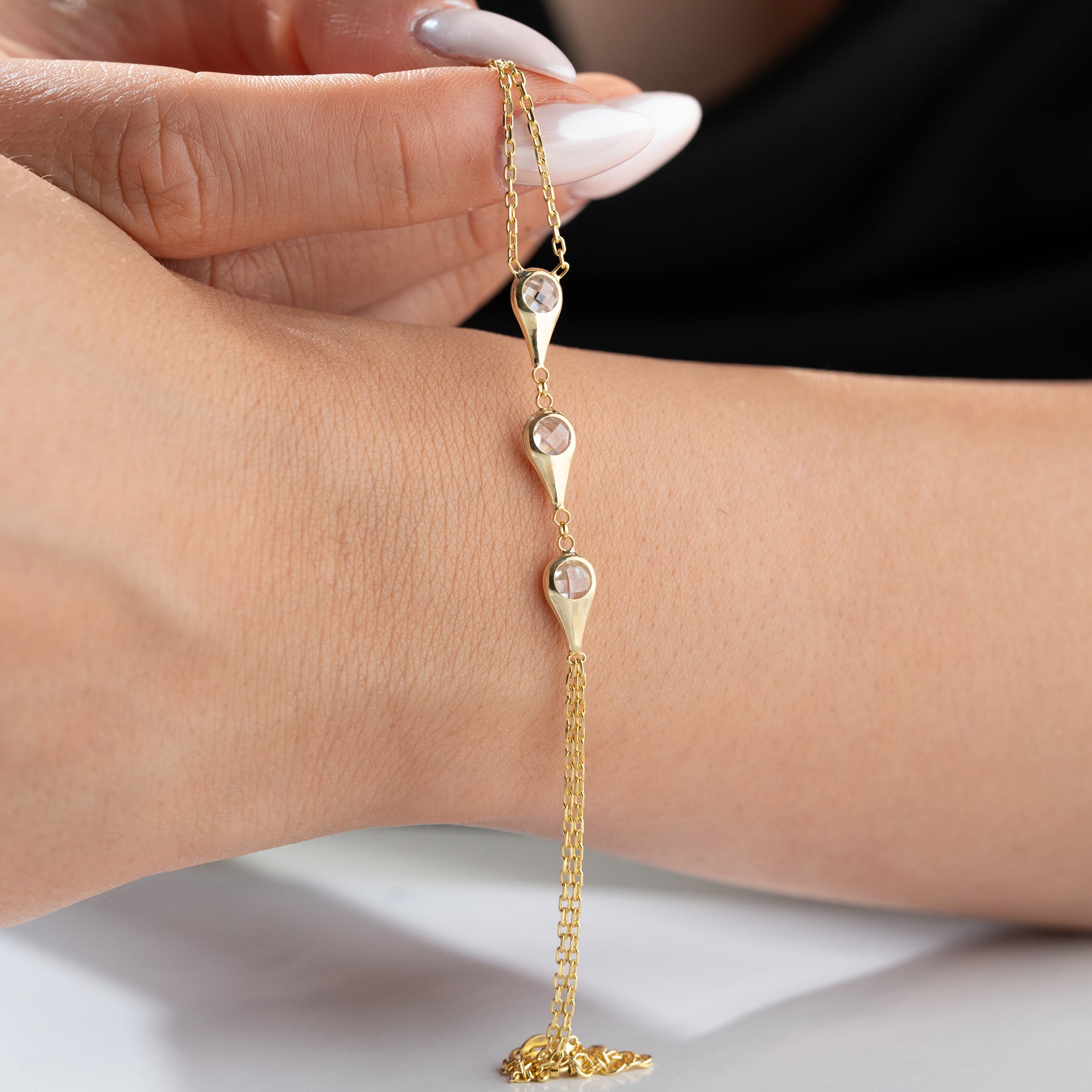 4'LÜ DAMLA TAŞ ŞAHMERAN | 925 GÜMÜŞ