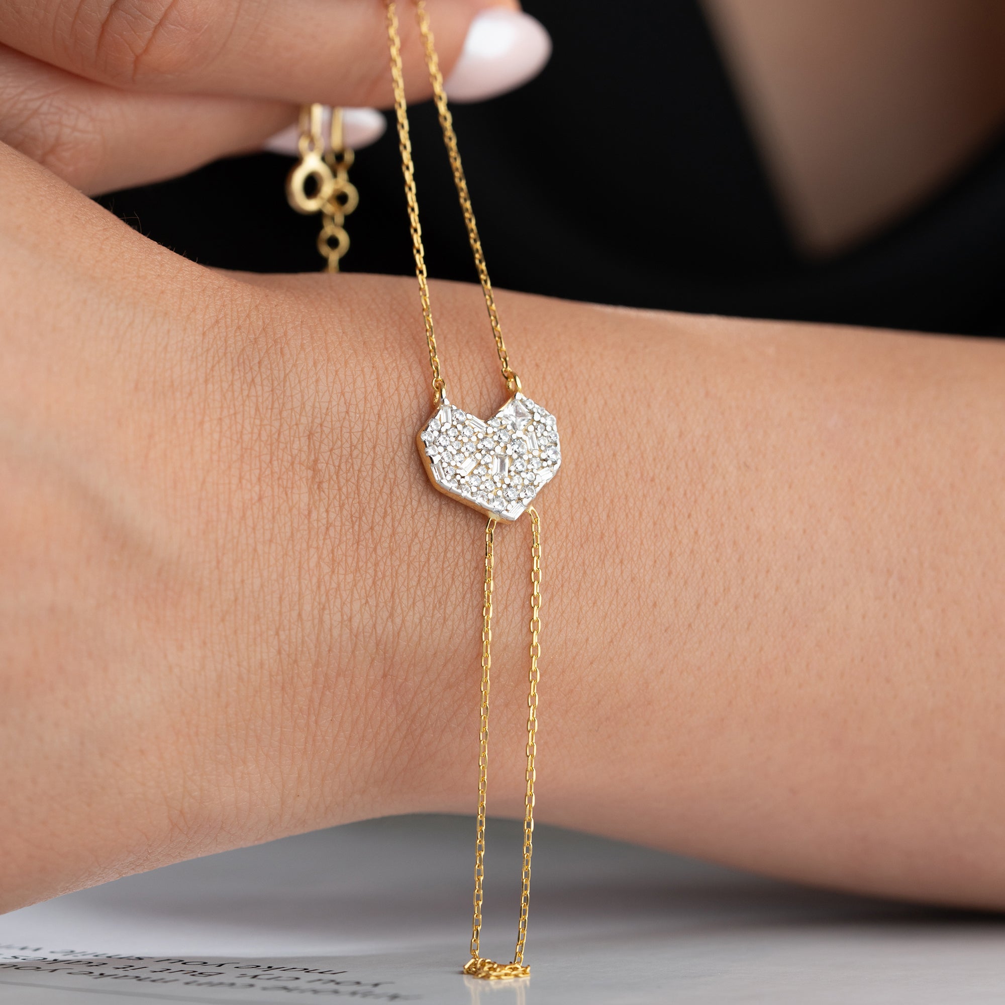 KRİSTAL KALP ŞAHMERAN | 925 GÜMÜŞ