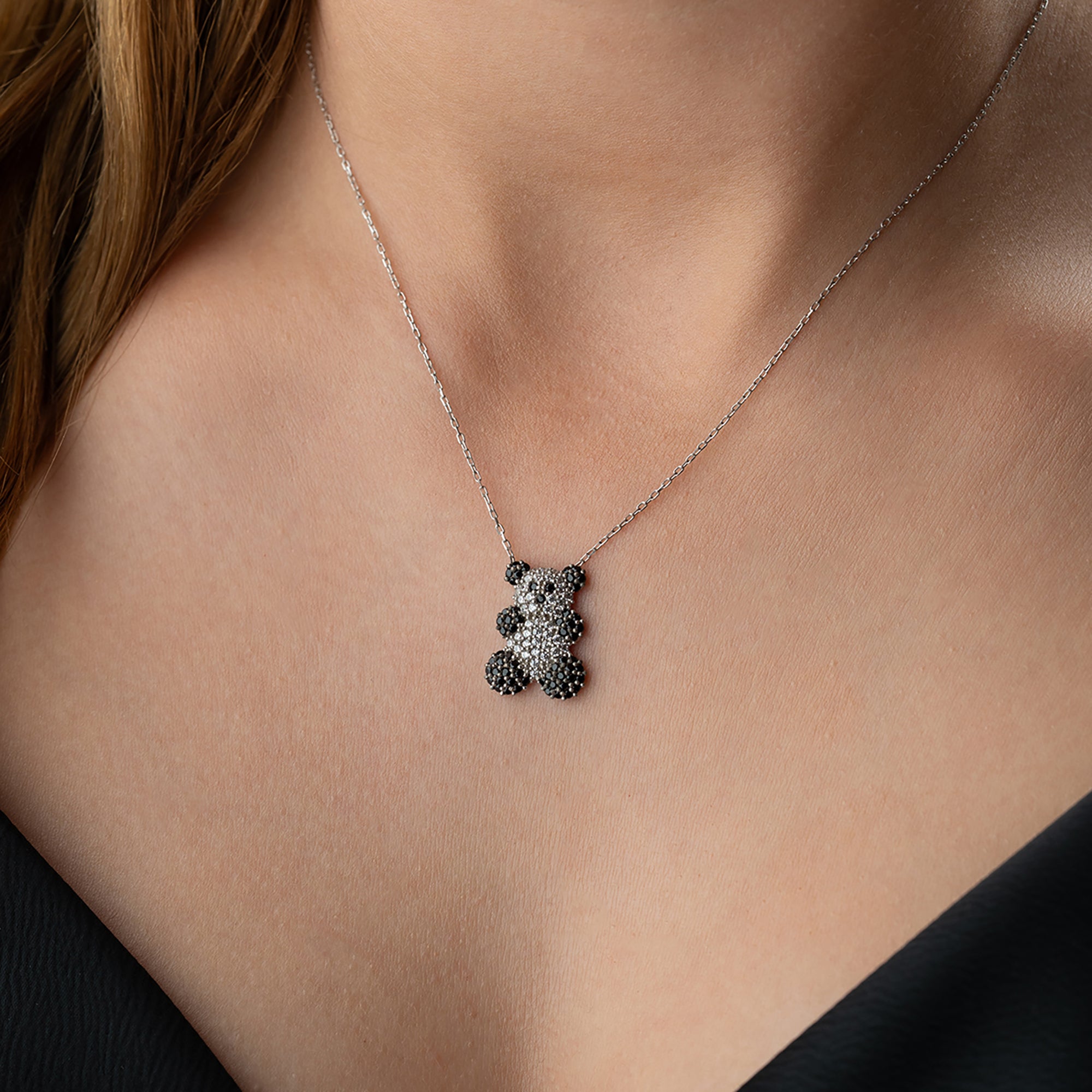 RENKLİ PANDA KOLYE | 925 GÜMÜŞ