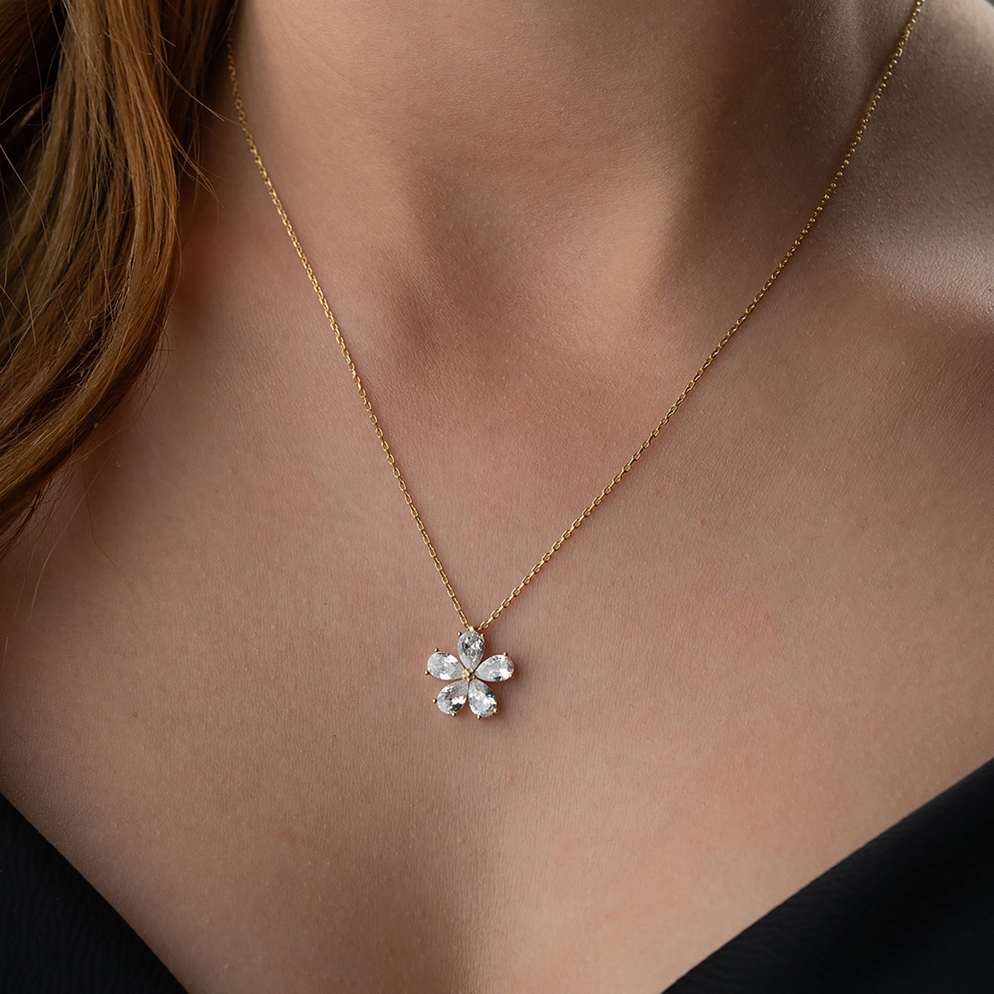 TAŞLI PAPATYA KOLYE | 925 GÜMÜŞ