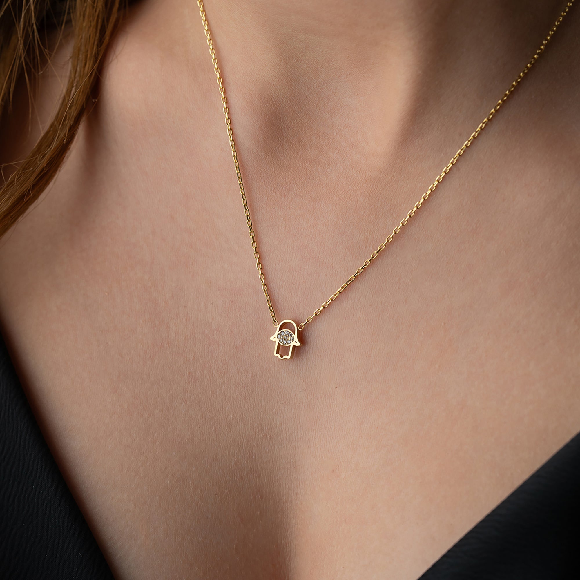 MİNİ FATMA ELİ KOLYE  | 925 GÜMÜŞ