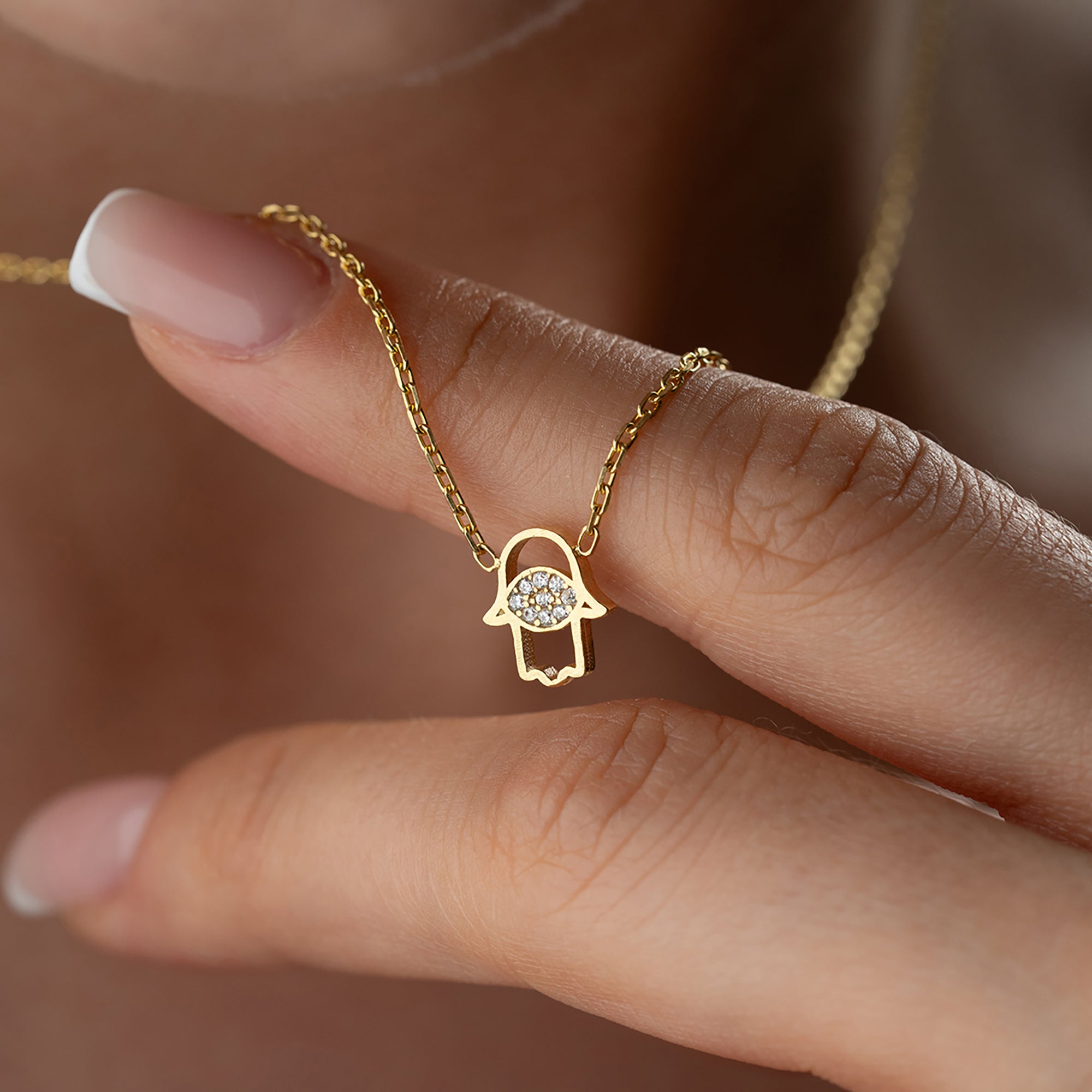 MİNİ FATMA ELİ KOLYE  | 925 GÜMÜŞ