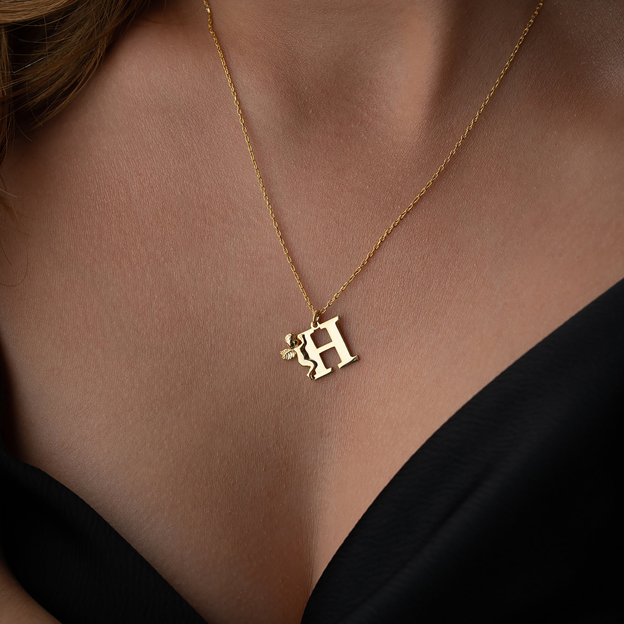 HARFLİ MELEK KOLYE | 925 GÜMÜŞ