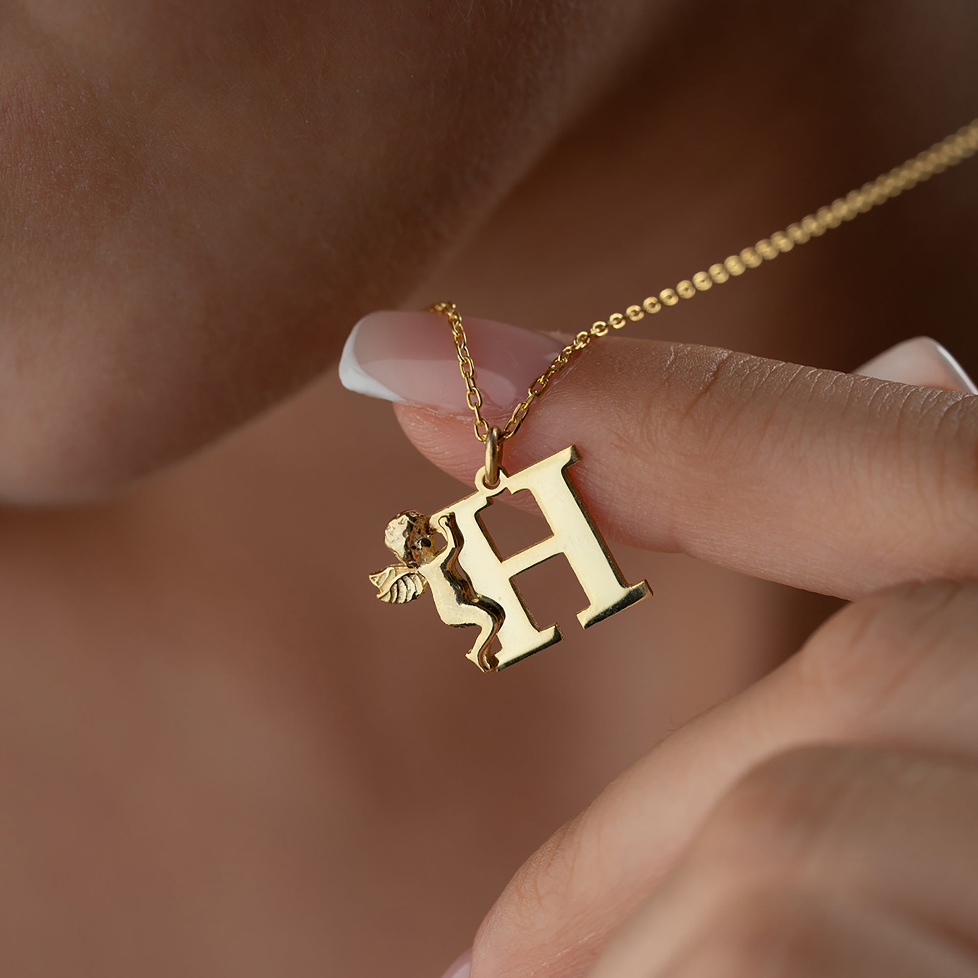 HARFLİ MELEK KOLYE | 925 GÜMÜŞ