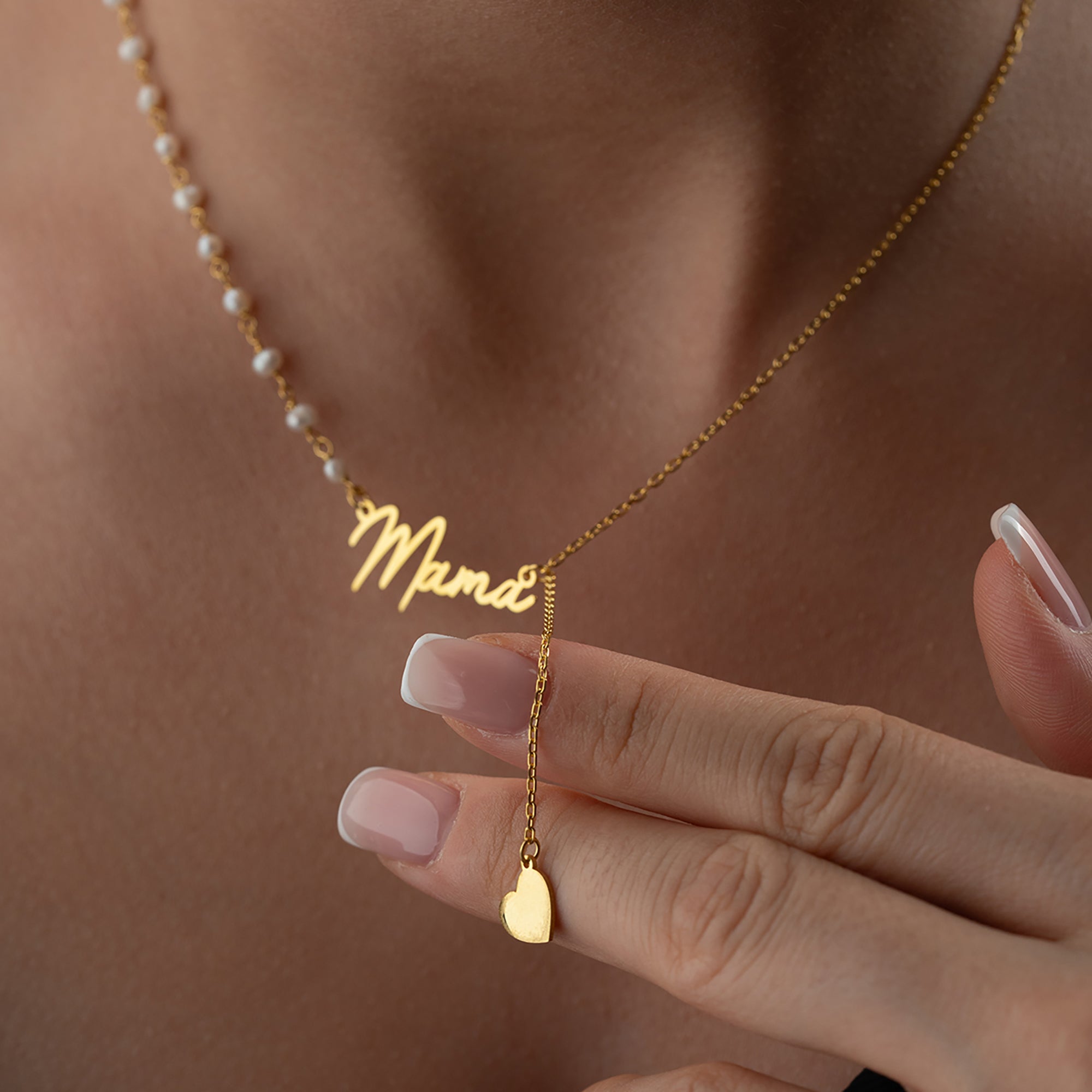 İNCİLİ SEMBOL İSİM KOLYE | 925 GÜMÜŞ