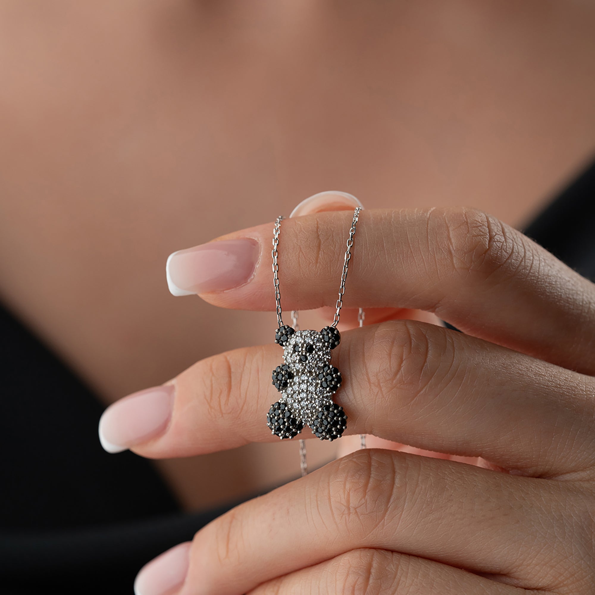 RENKLİ PANDA KOLYE | 925 GÜMÜŞ