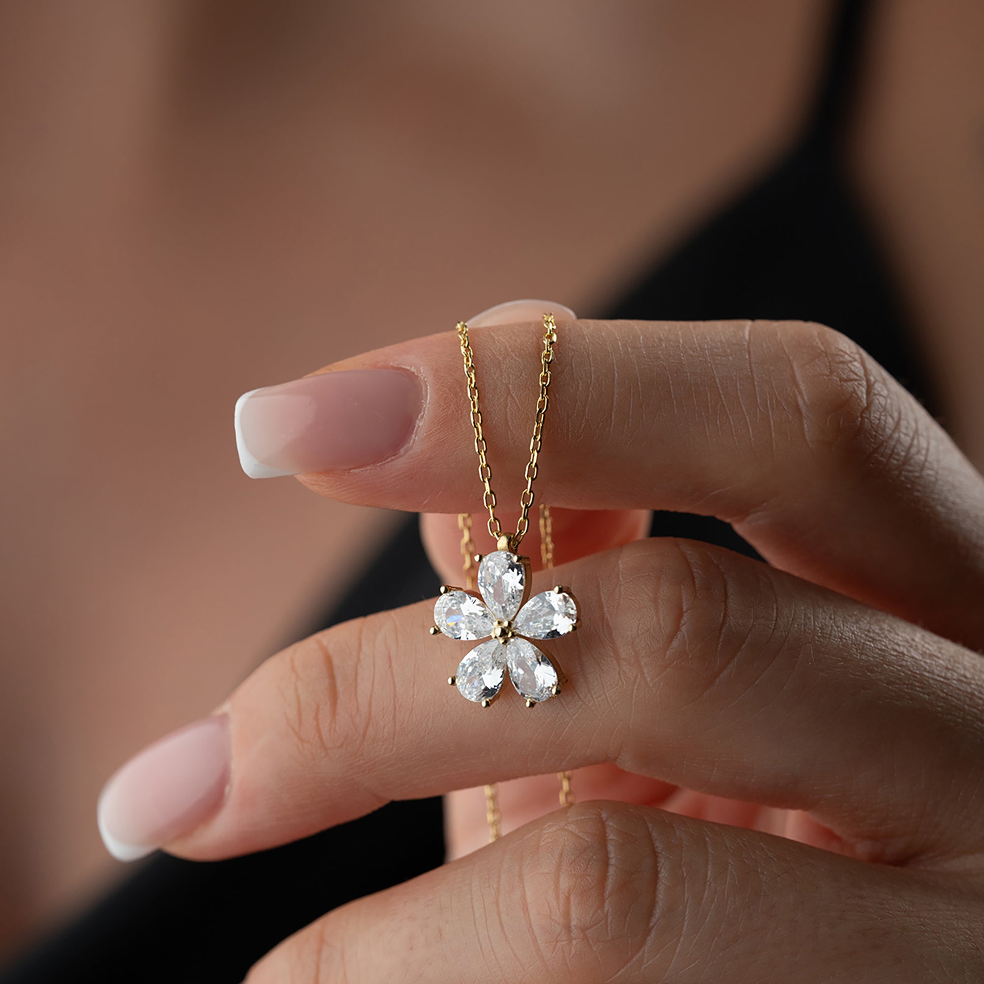 TAŞLI PAPATYA KOLYE | 925 GÜMÜŞ